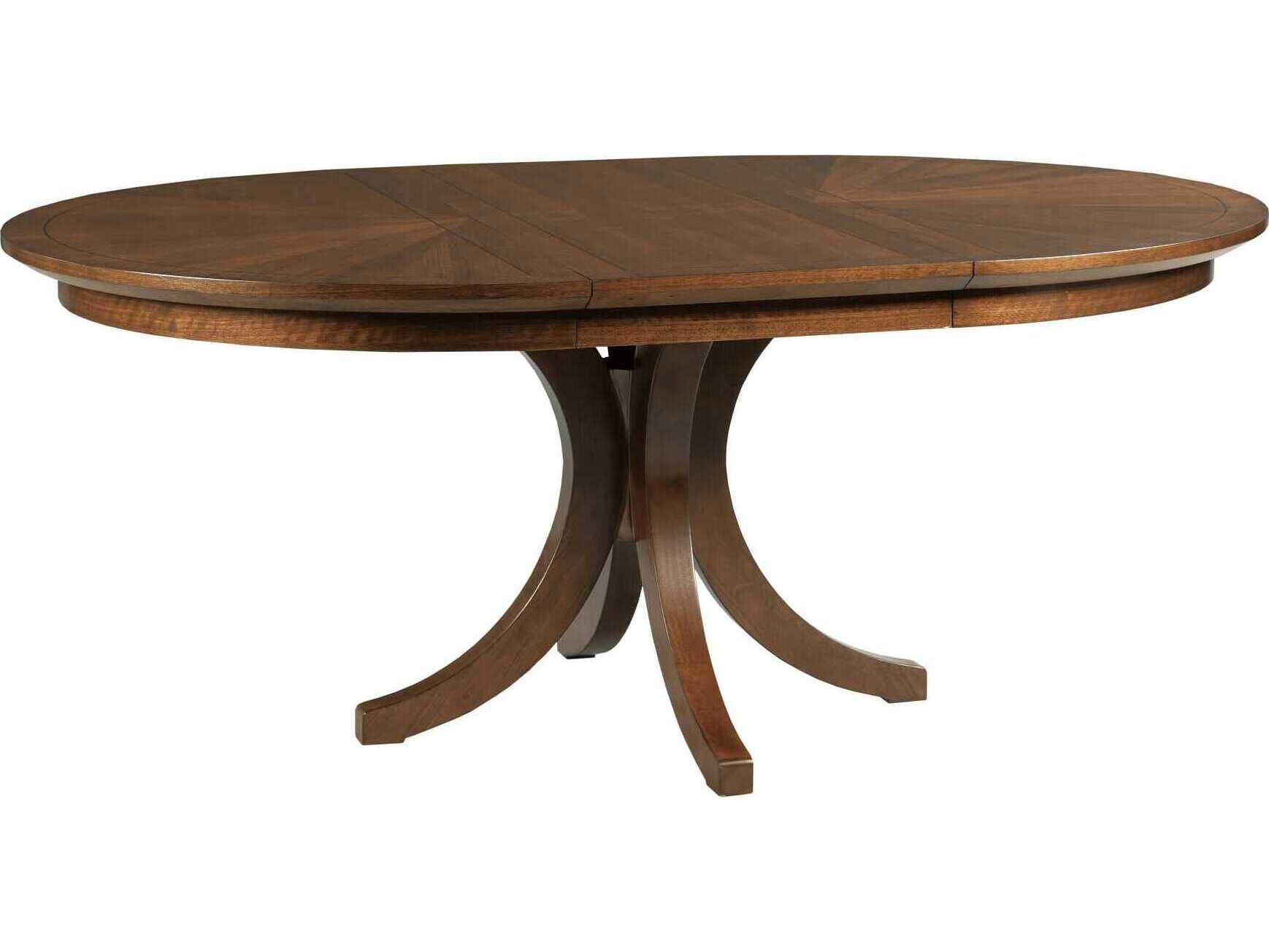 American Drew Vantage Warner Round Wood Amaretto Dining Table