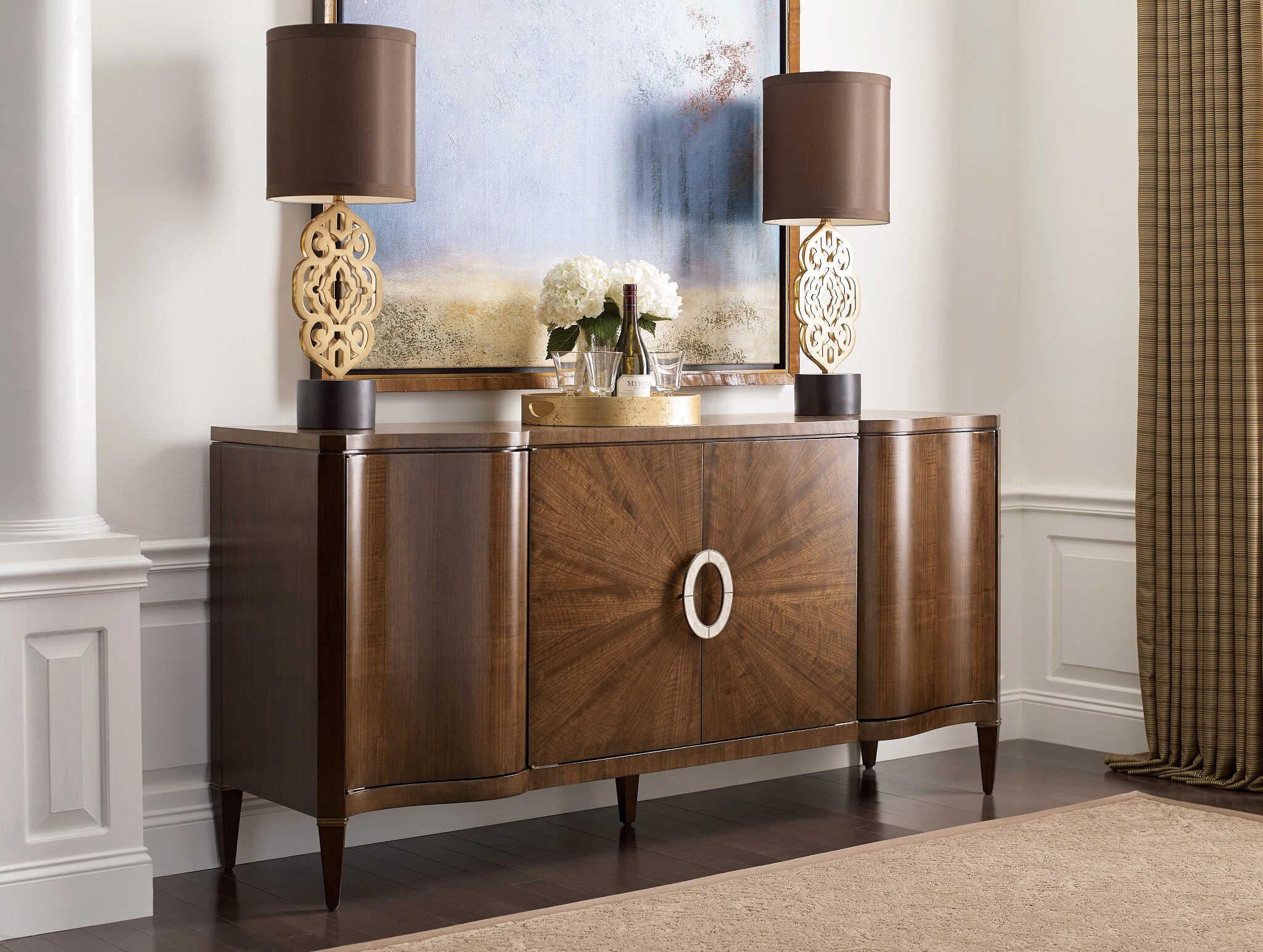 American Drew Vantage Springfield 72" Hardwood Amaretto Sideboard