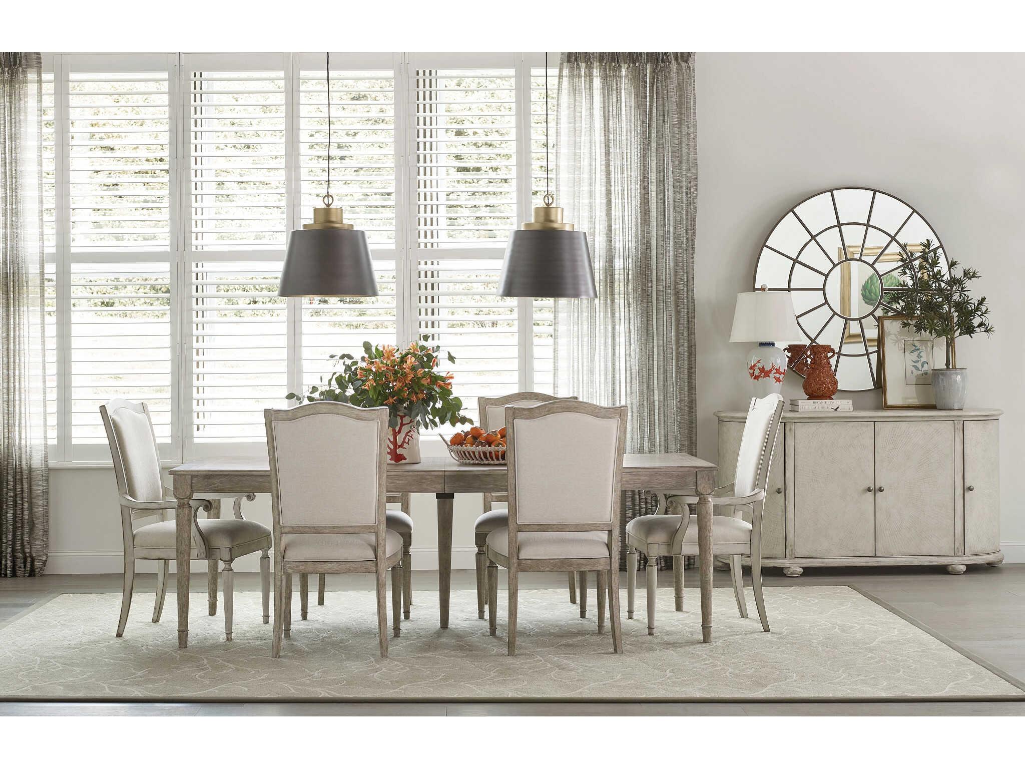 American Drew Cambric Oak Wood Dining Room Set