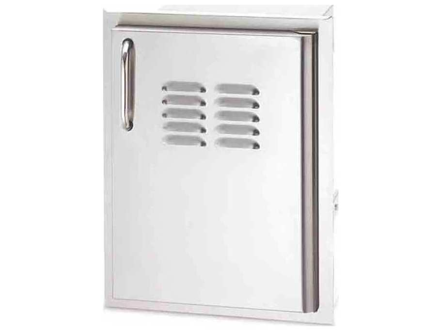 AOG 14 Inch Left Hinged Vertical Single Access Door With Tank Tray & Louvers