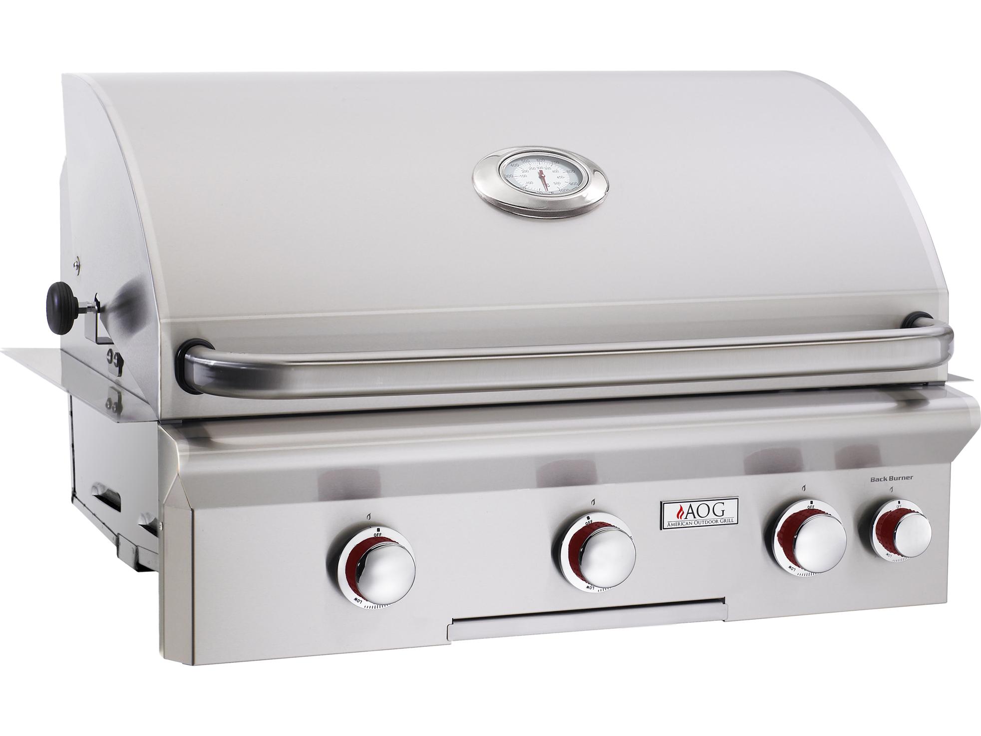 AOG T Series Built-in 30'' BBQ Grill with Rotisserie and Back Burner