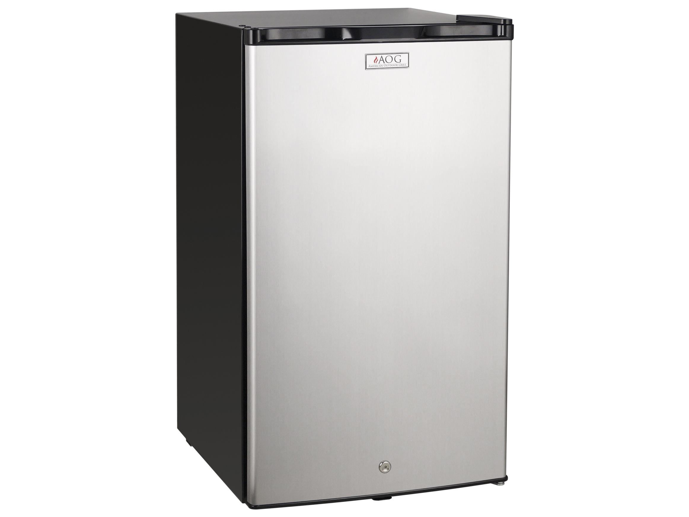 AOG 20 Inch 4.2 Cu. Ft. Capacity Stainless Steel Compact Refrigerator with Locking Door