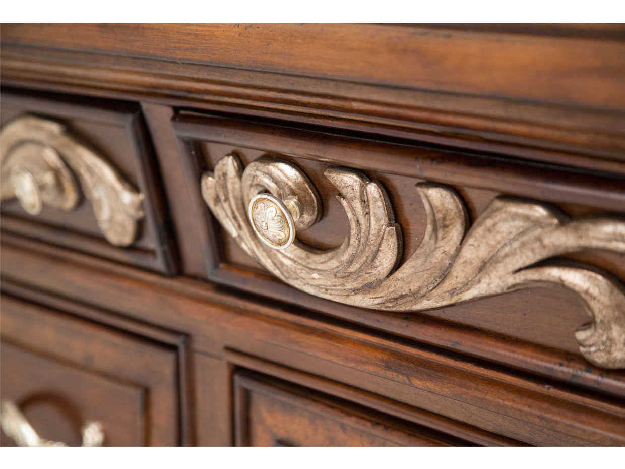 Luxecor Gilded 12-Drawers Brown Dresser