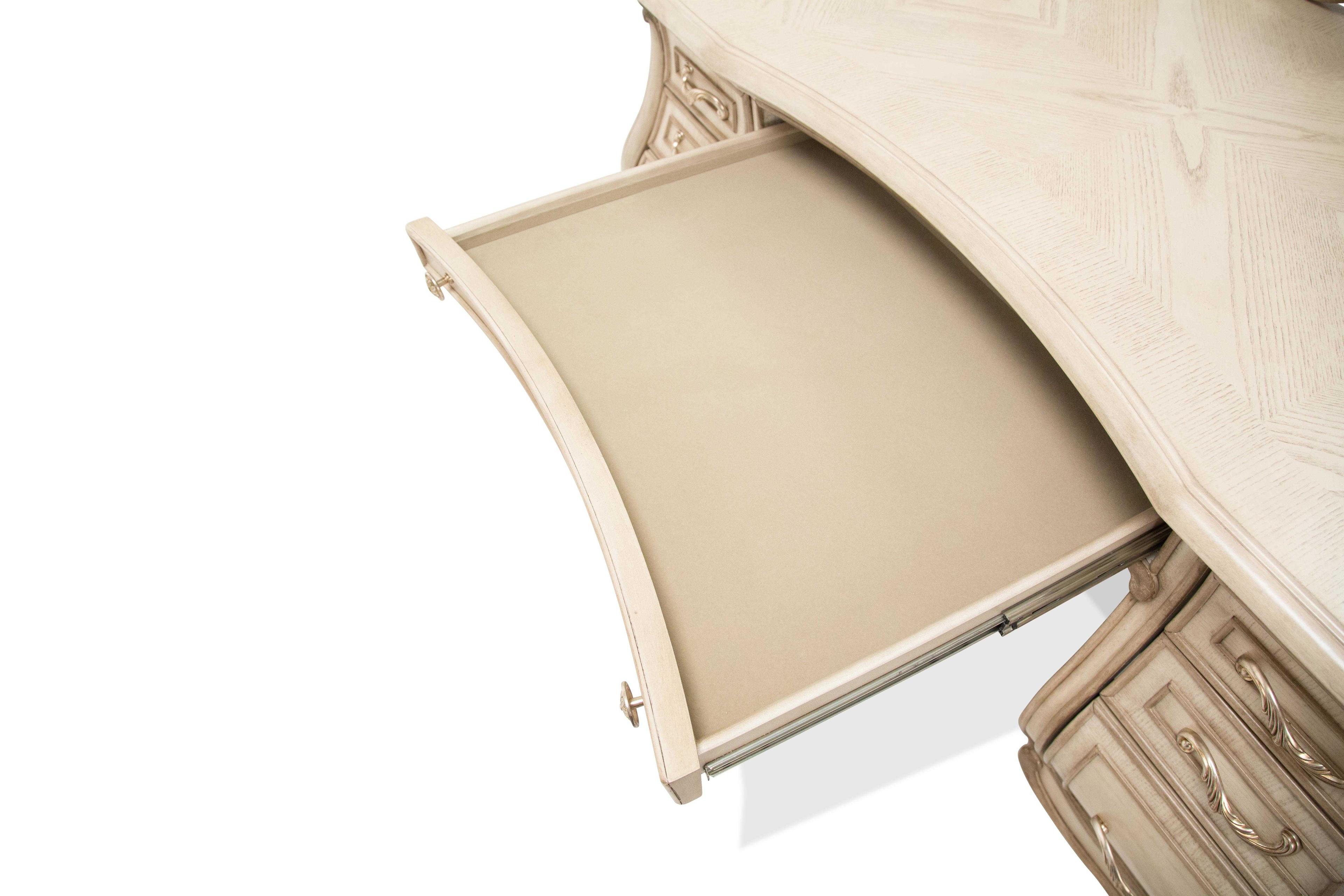 Luxecor Gilded Champagne Antique Platinum Vanity Table