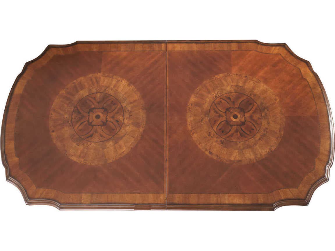 Michael Amini Villa Valencia Rectangular Wood Classic Chestnut Dining Table