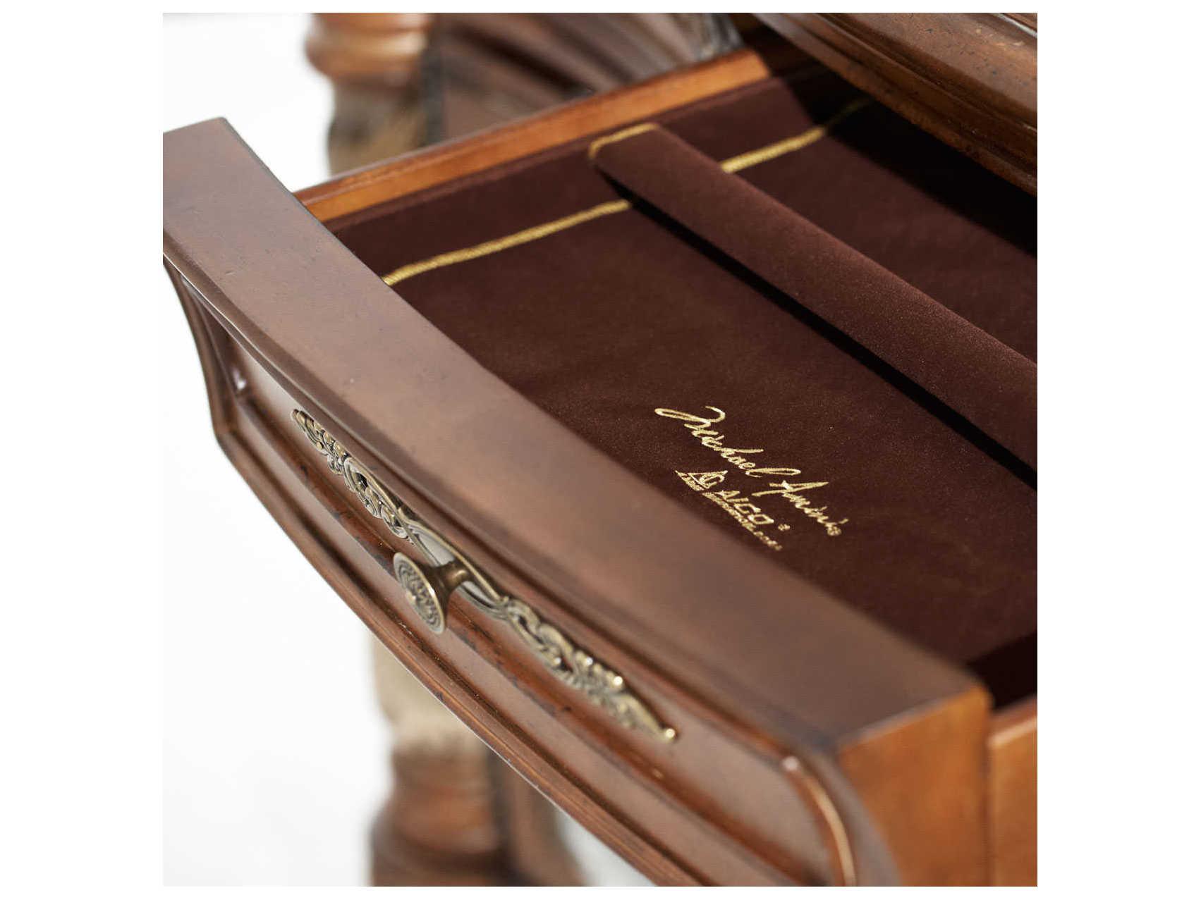 Michael Amini Villa Valencia 72" Birch Wood Classic Chestnut Sideboard