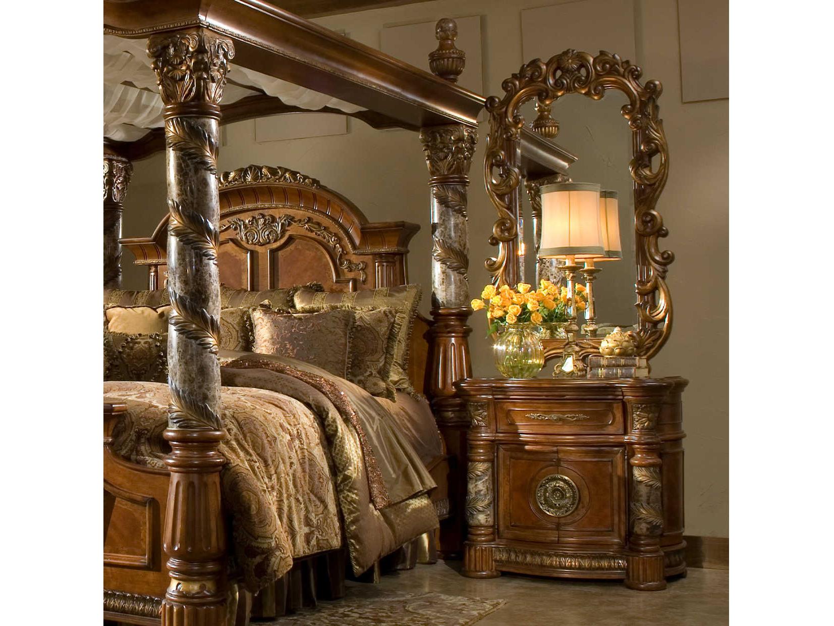 Michael Amini Villa Valencia Classic Chestnut Rectangular Dresser Mirror