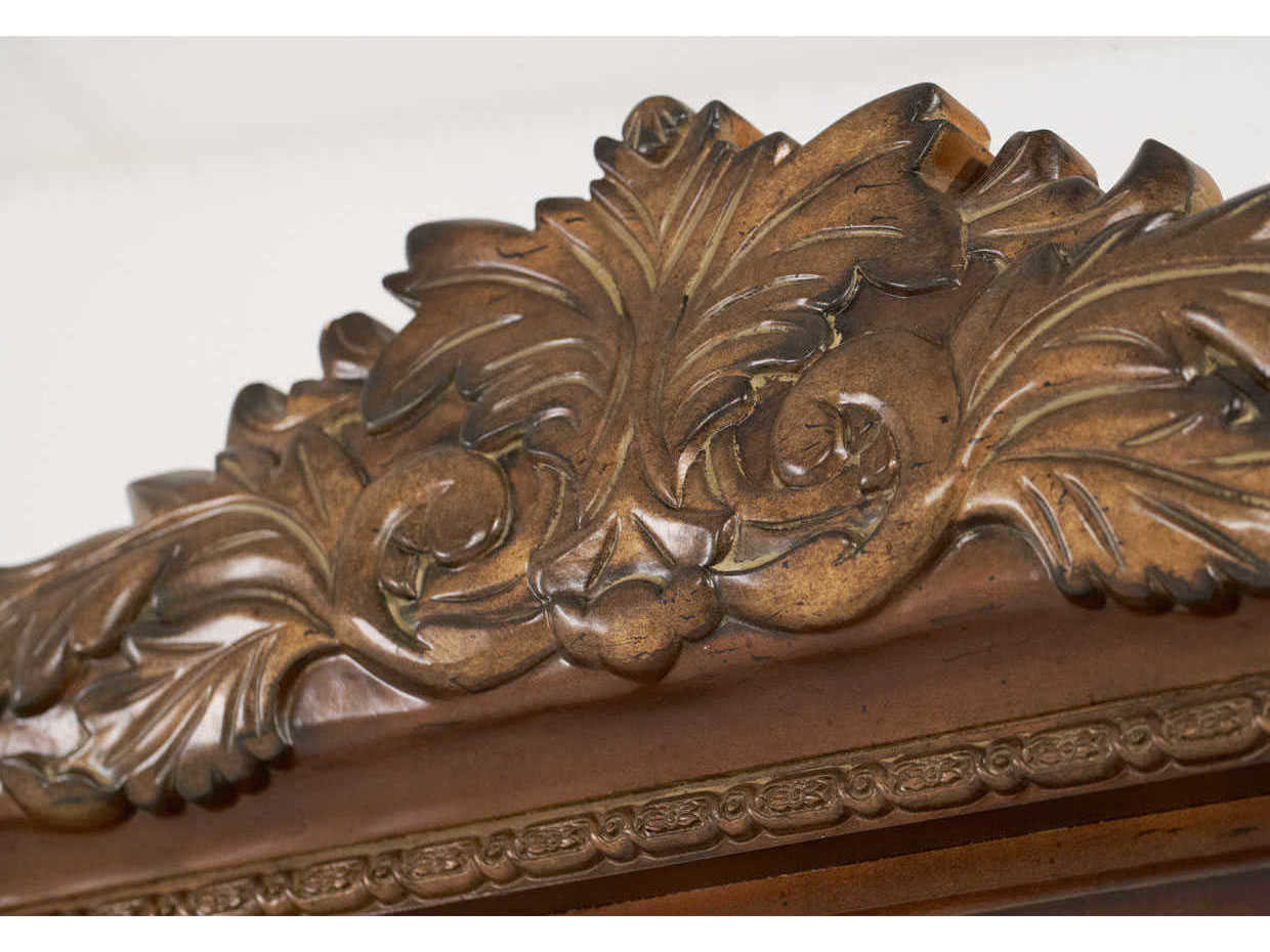 Luxecor Gilded Classic Chestnut Floor Mirror