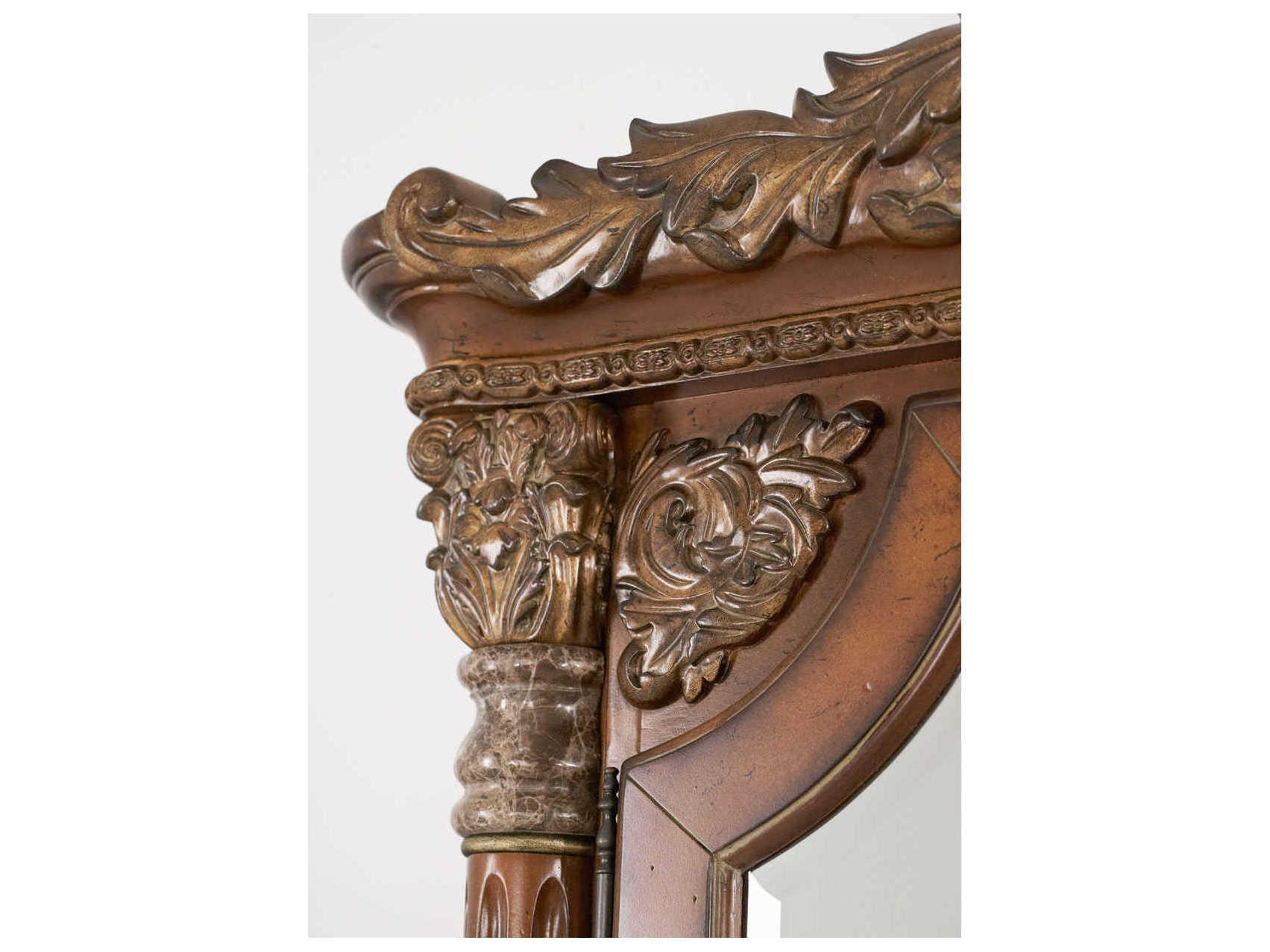 Luxecor Gilded Classic Chestnut Floor Mirror