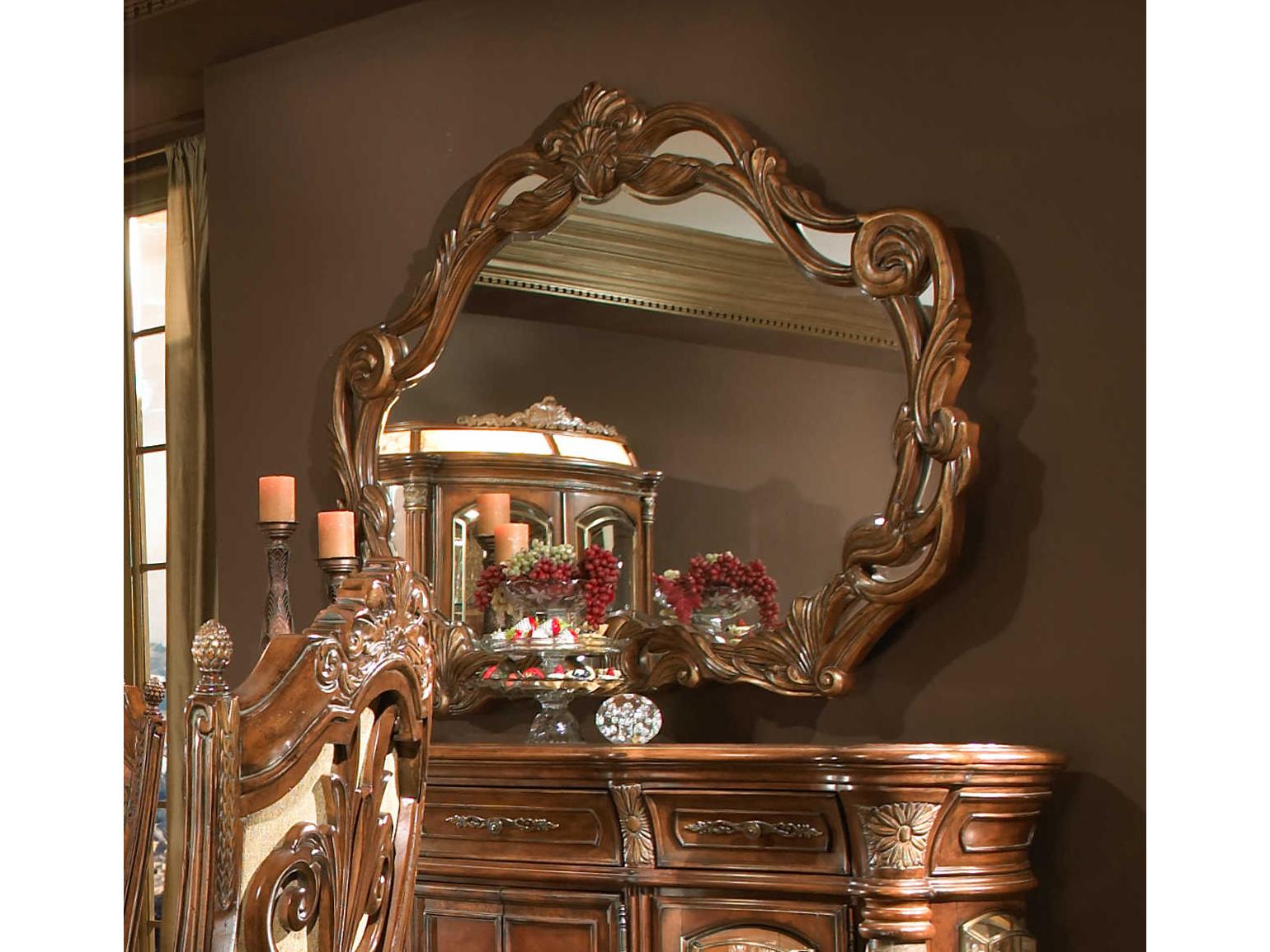 Michael Amini Villa Valencia Classic Chestnut Wall Mirror