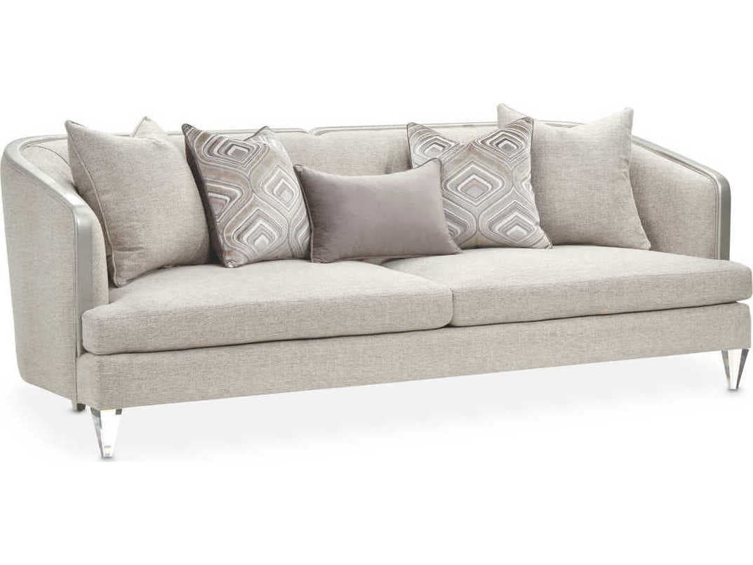 Michael Amini Camden Court Flax Gray Upholstered Sofa