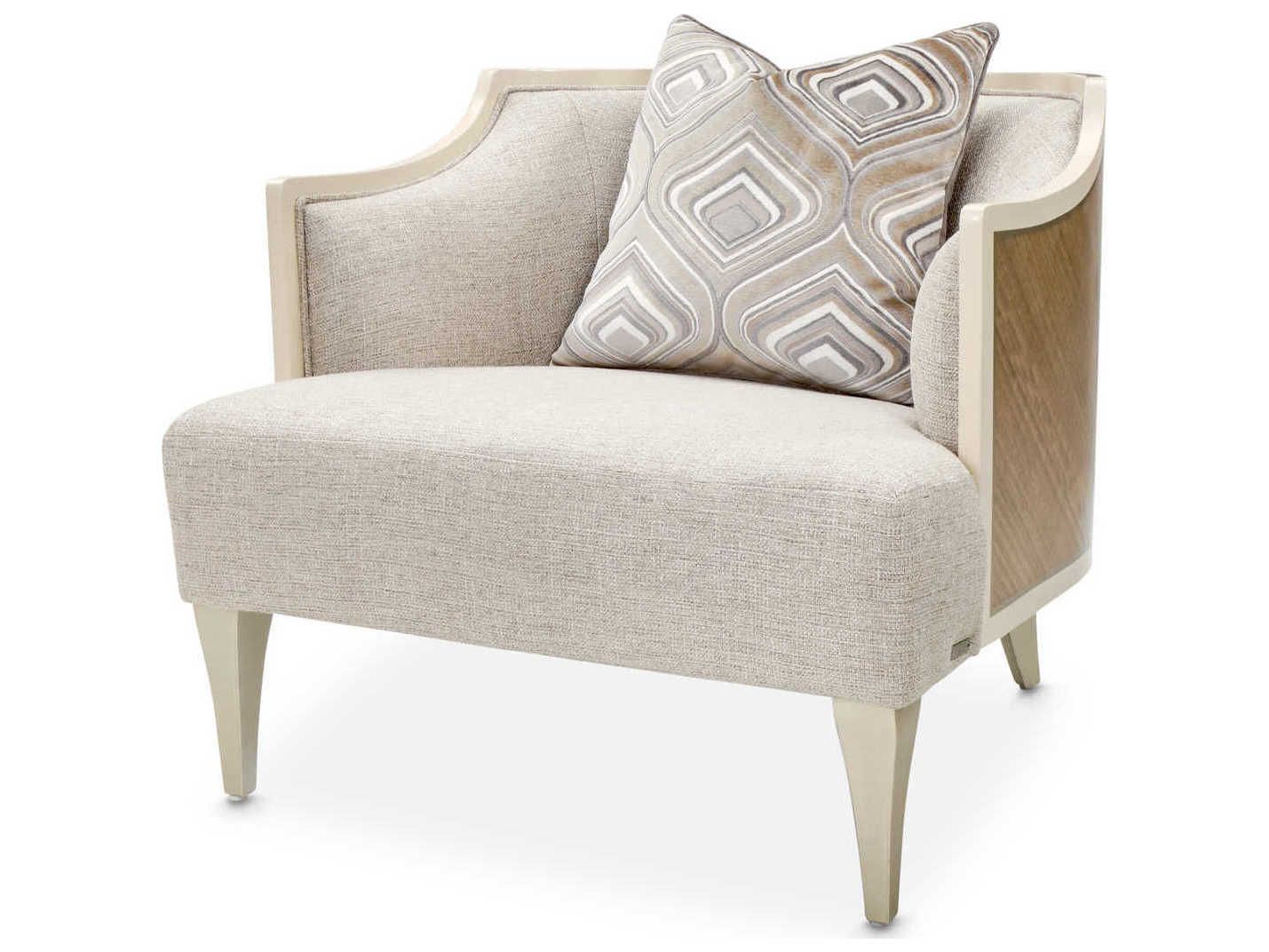Michael Amini Camden Court Gray Fabric Accent Chair