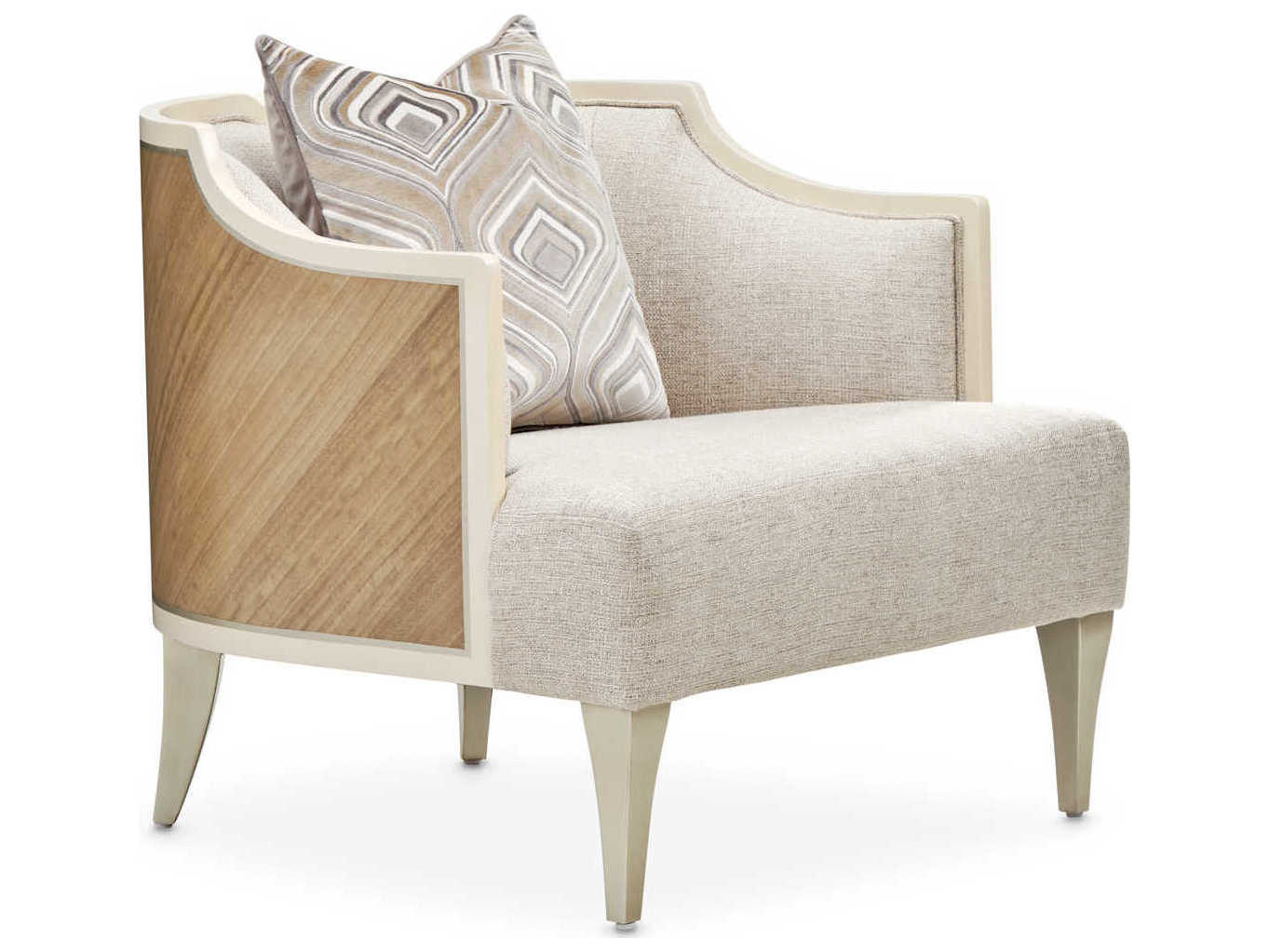 Michael Amini Camden Court Gray Fabric Accent Chair