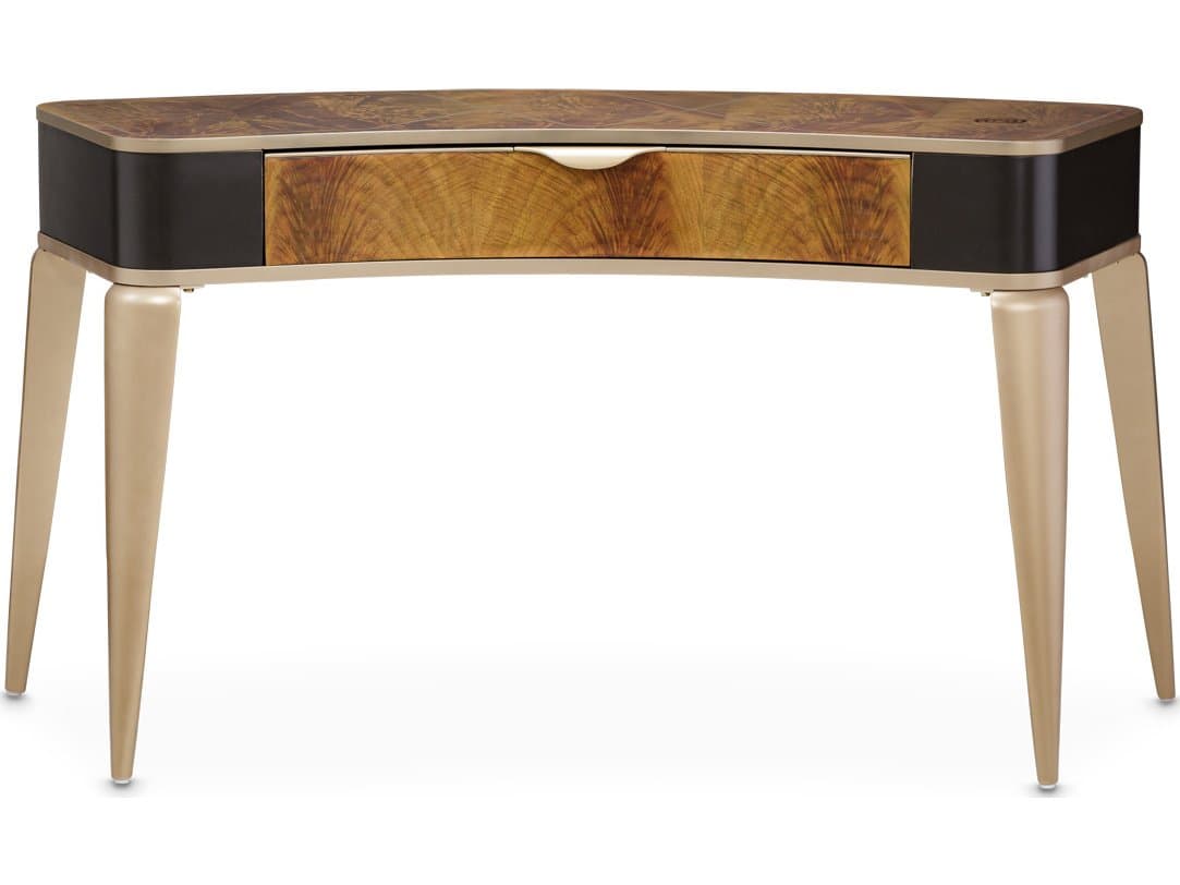 Michael Amini Malibu Crest - Mahogany Cherry Wood Vanity Table