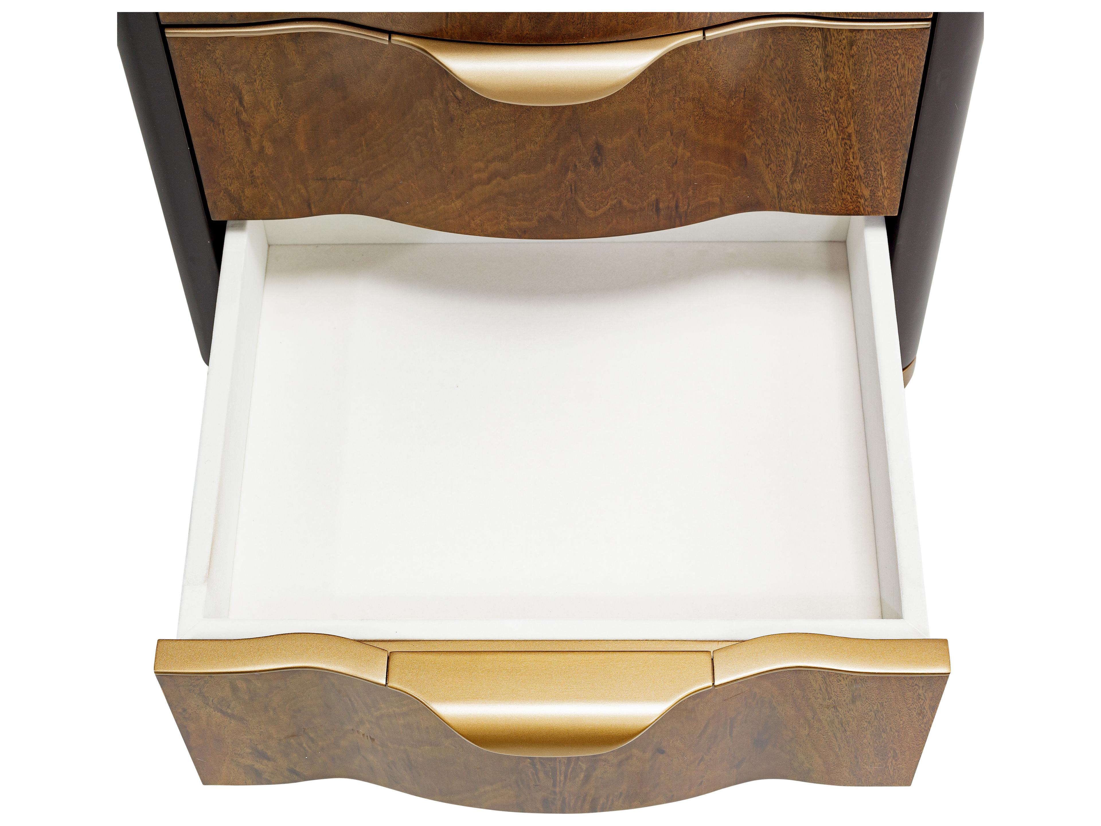 Michael Amini Malibu Crest - Mahogany Brown Cherry Wood Accent Chest