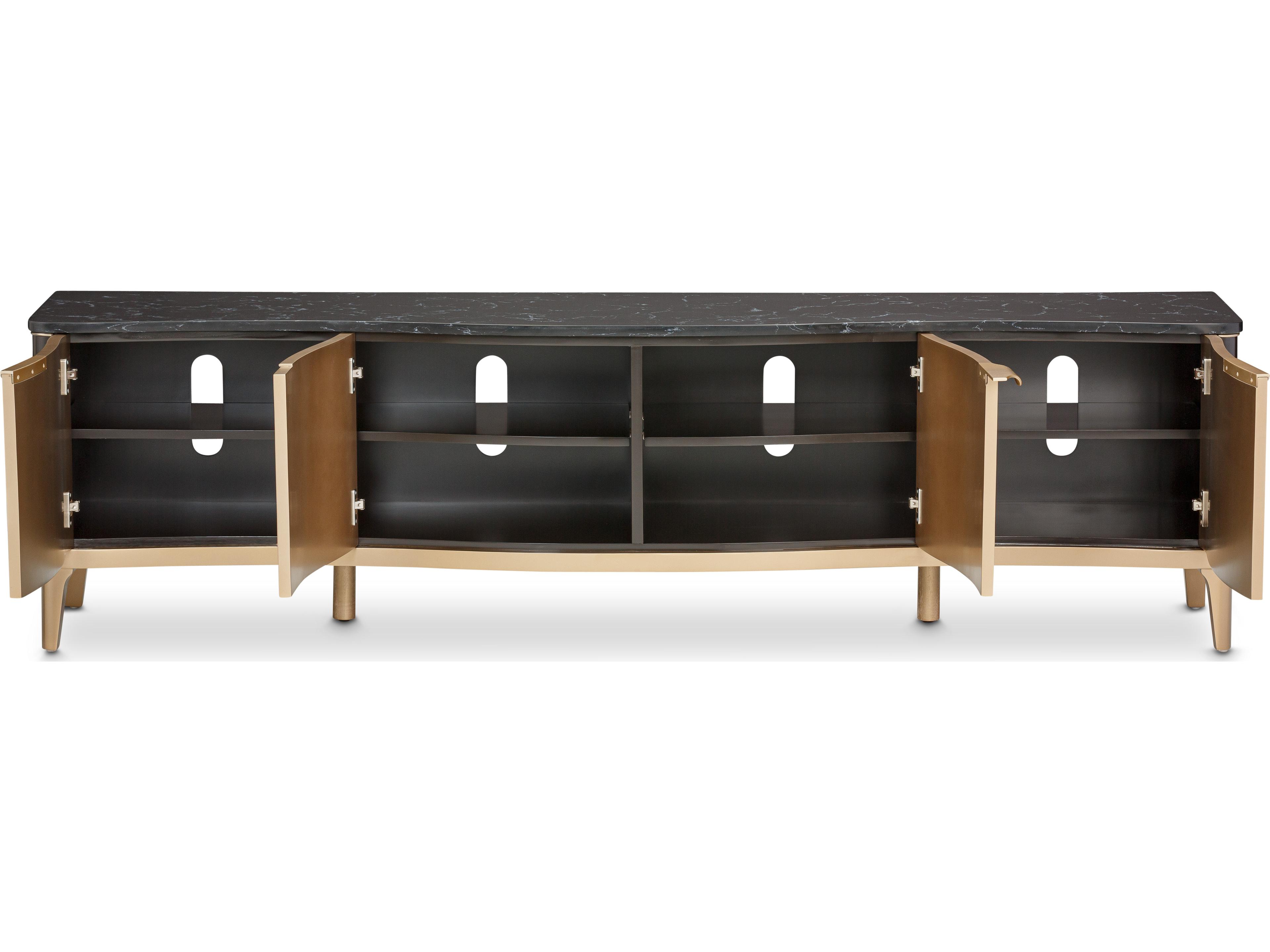 Michael Amini Malibu Crest - Mahogany 80" Media Console