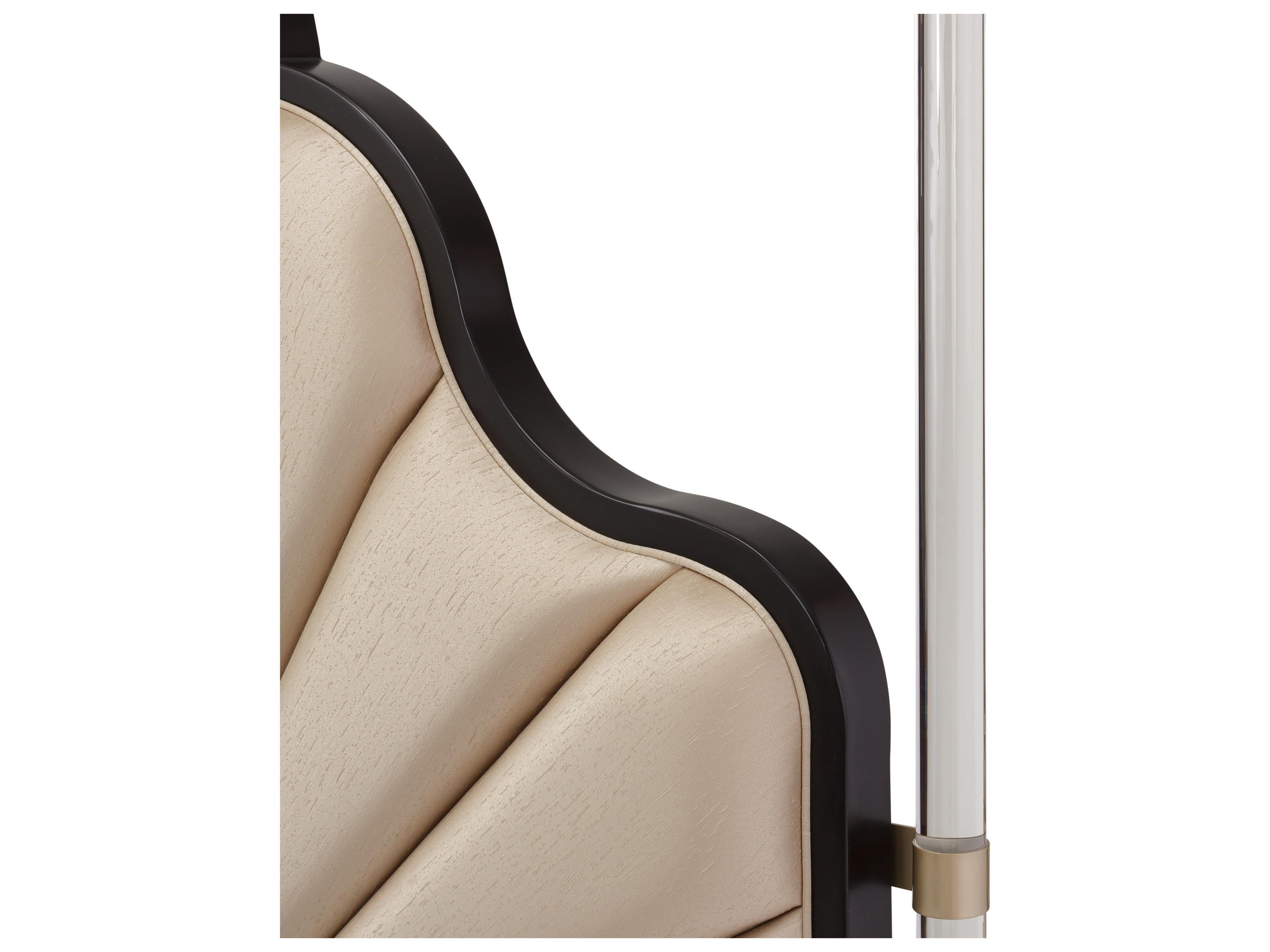 Michael Amini Malibu Crest - Mahogany Beige Cherry Wood King Poster Bed