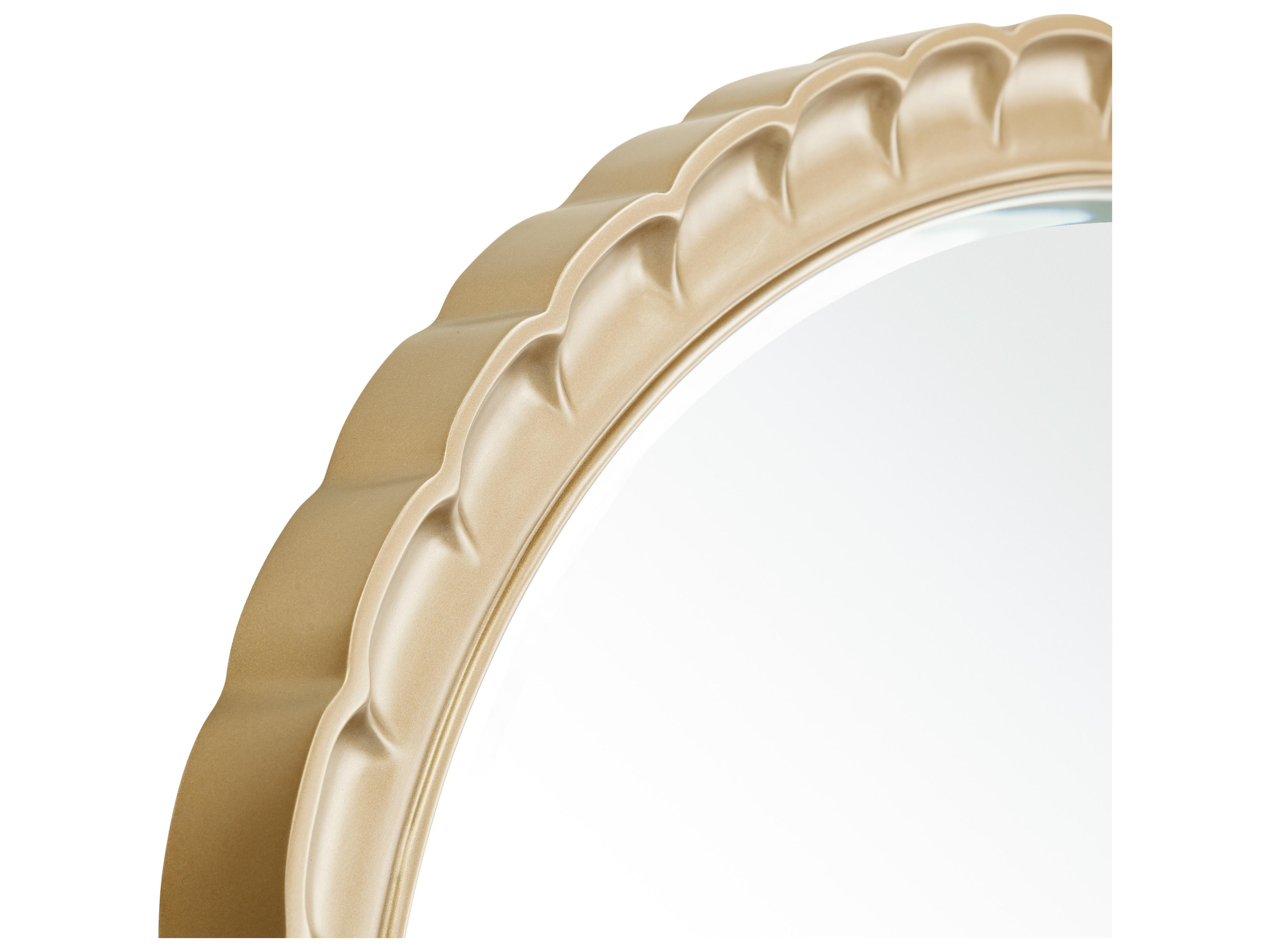 Michael Amini Malibu Crest - Mahogany Wall Mirror Oval