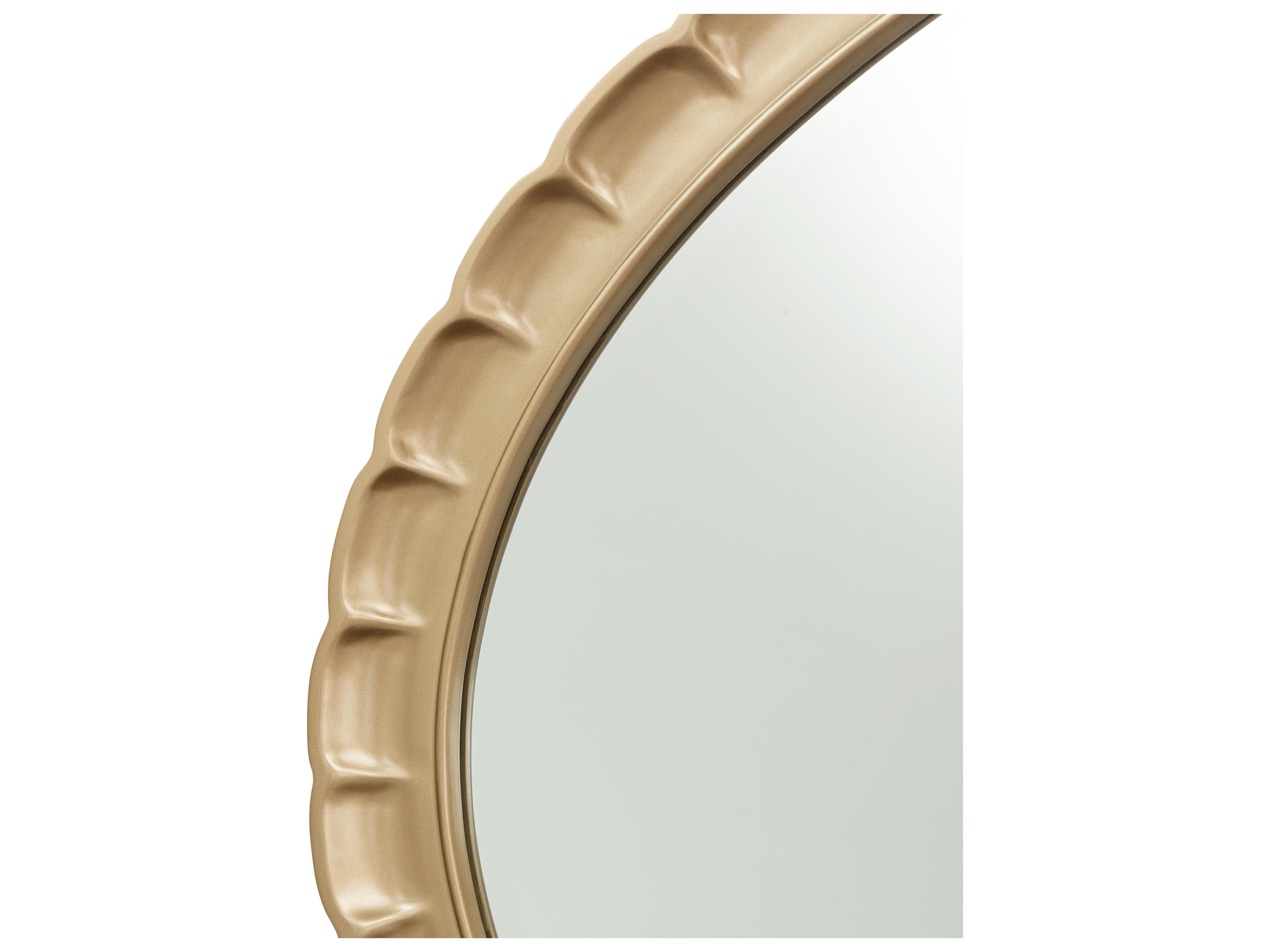 Michael Amini Malibu Crest - Mahogany Wall Mirror Oval