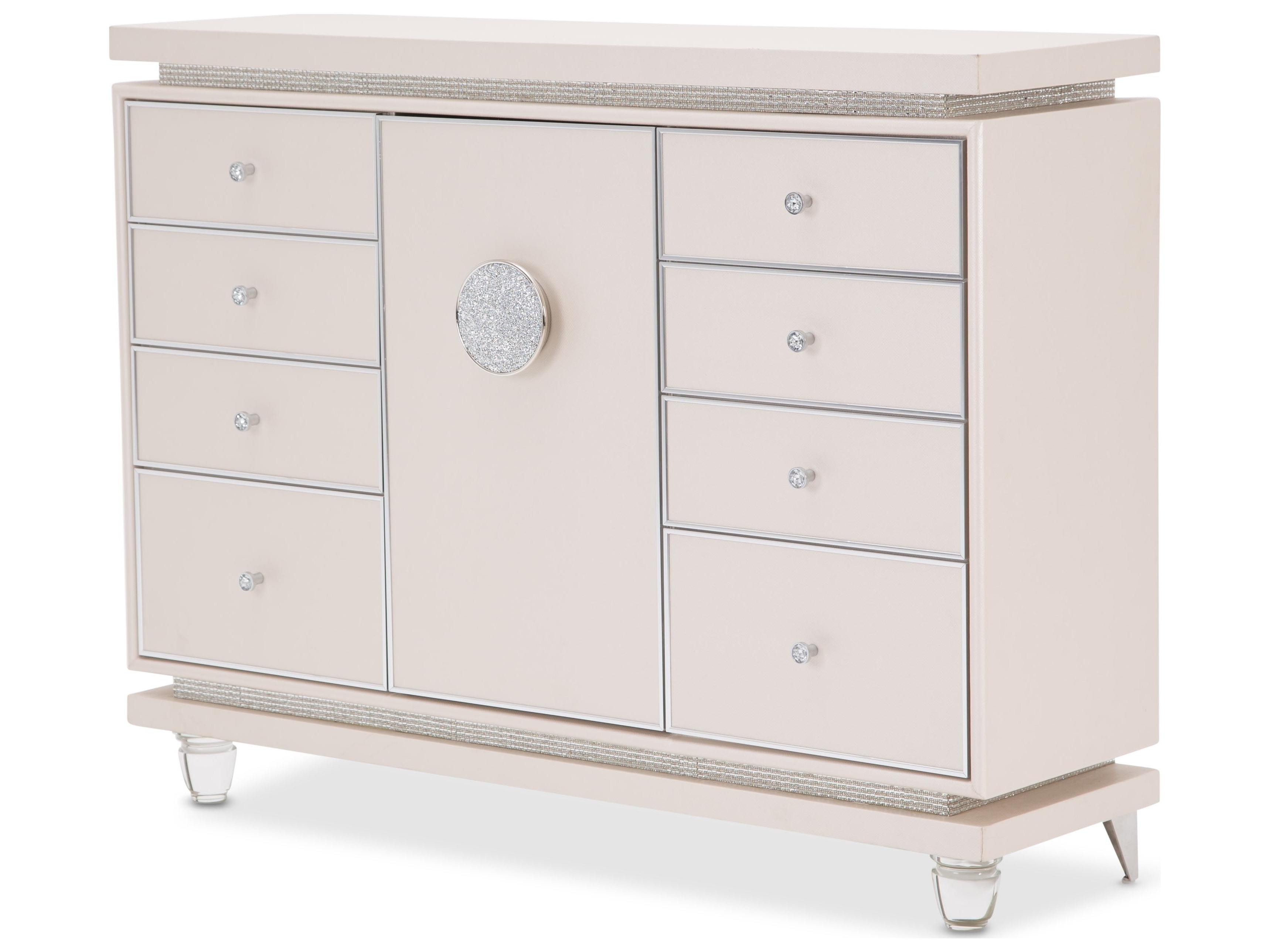 Michael Amini Glimmering Heights White Double Dresser