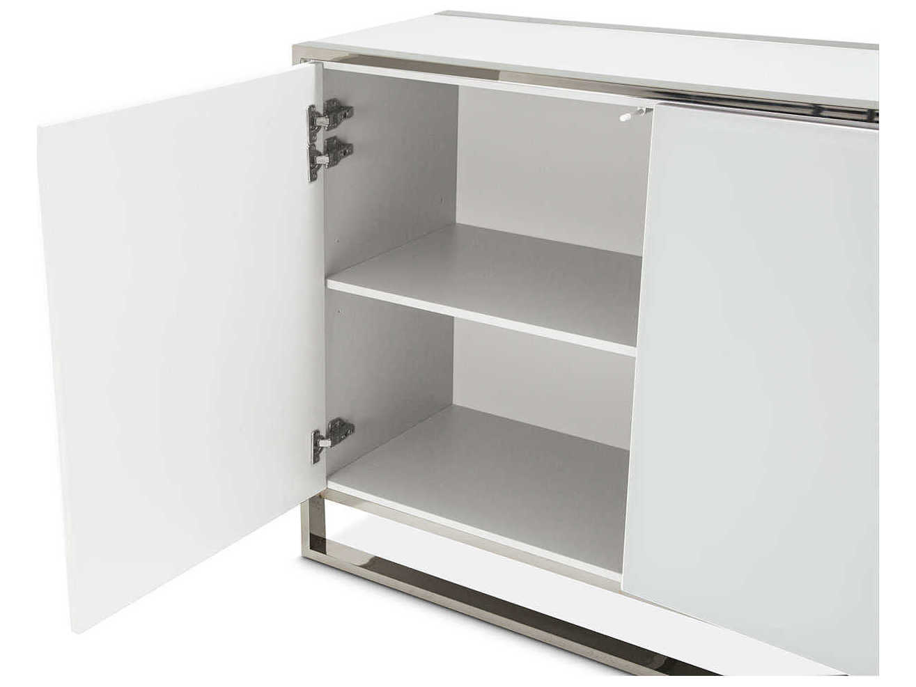 Michael Amini State St 72" Glossy White Sideboard