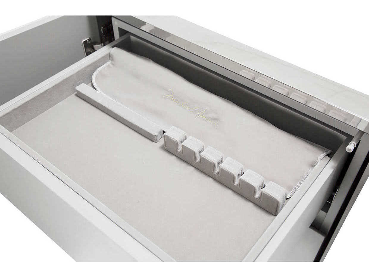 Michael Amini State St 72" Glossy White Sideboard