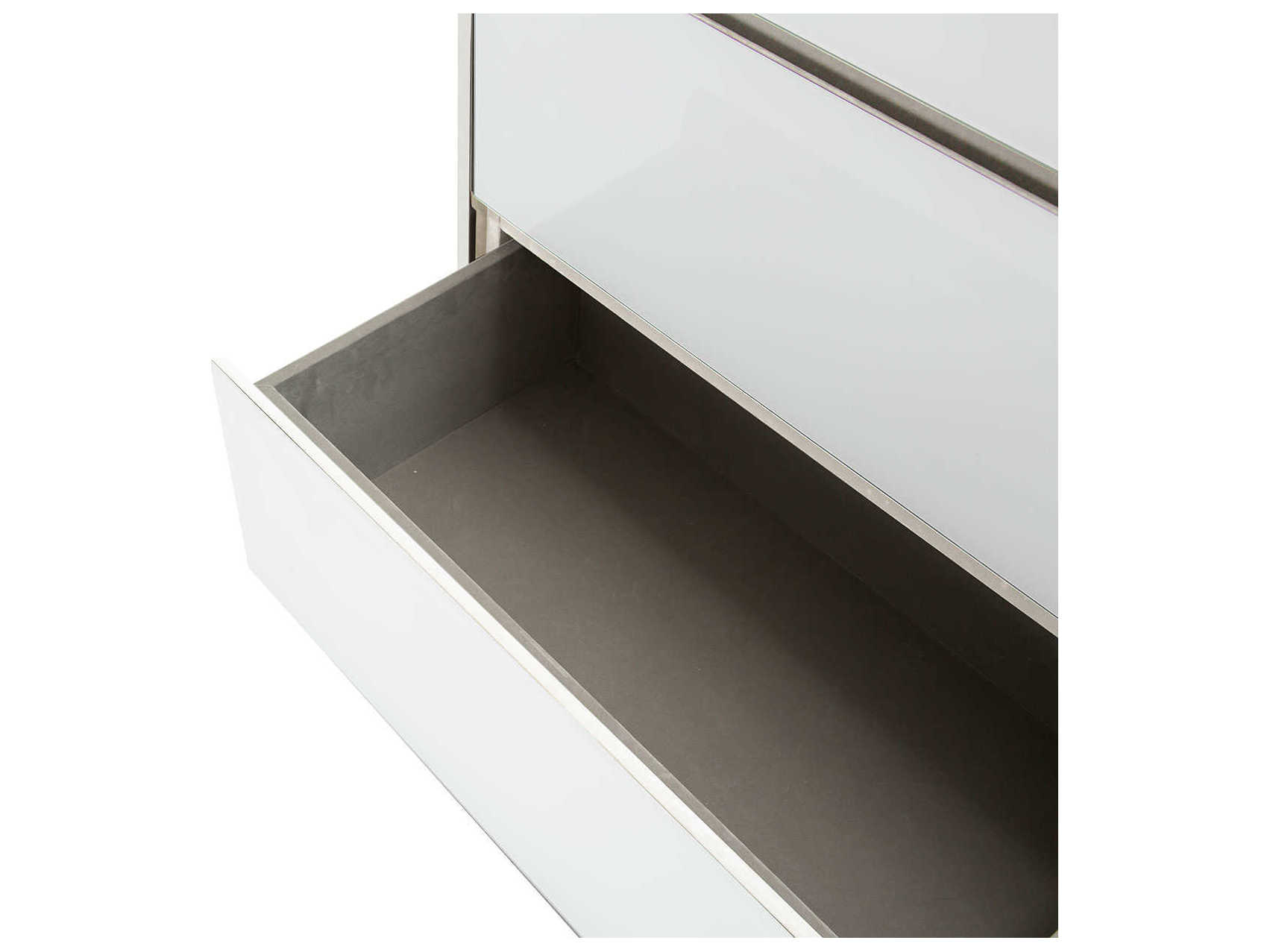 Michael Amini State St Glossy White Accent Chest