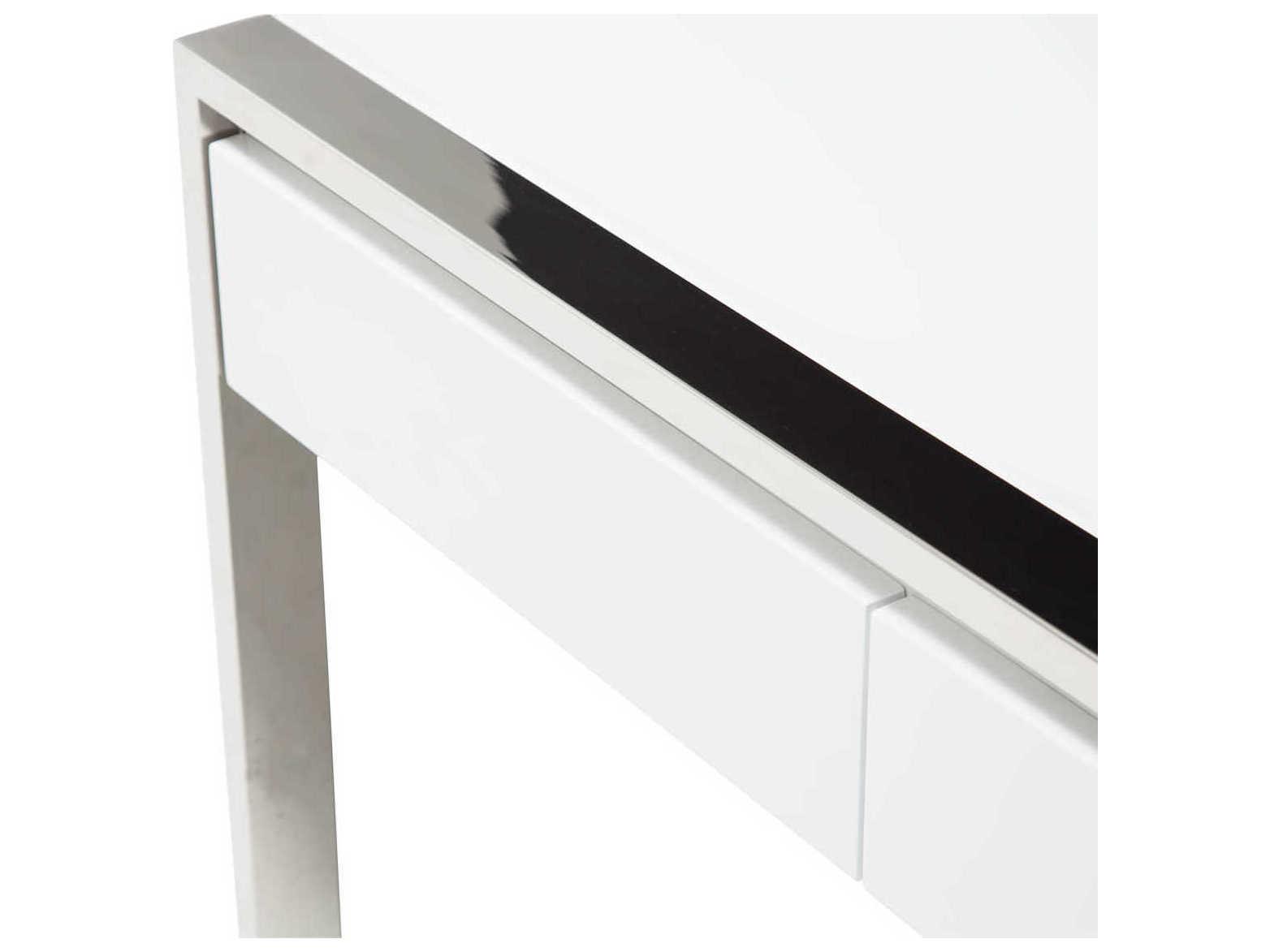 Luxecor Gilded Glossy White Writing Desk