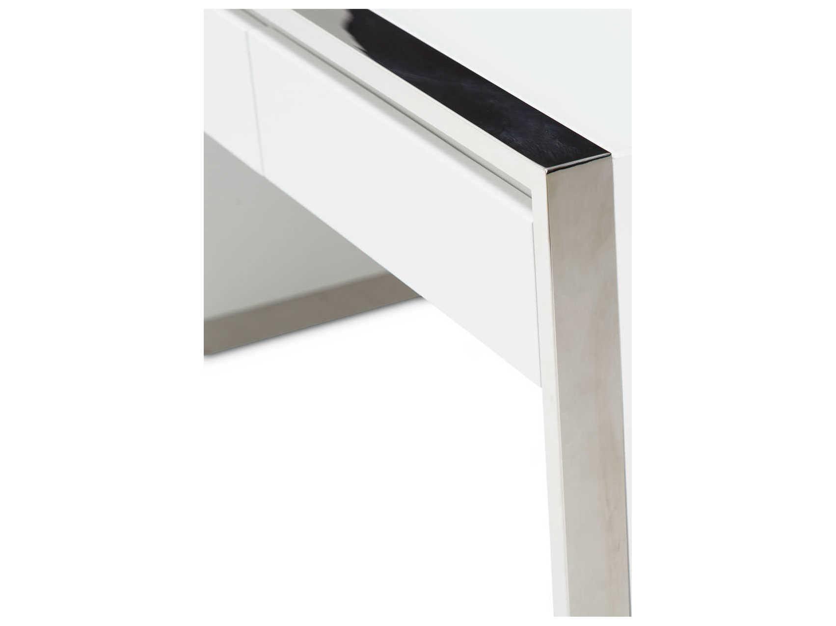 Luxecor Gilded Glossy White Writing Desk