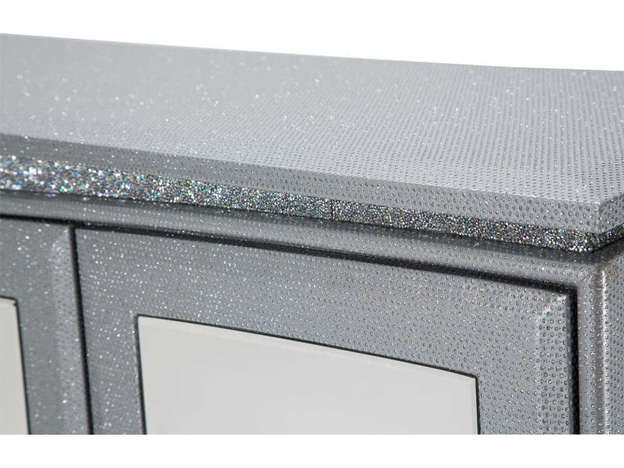 Michael Amini Melrose Plaza 56" Dove Sideboard with Mirror Set