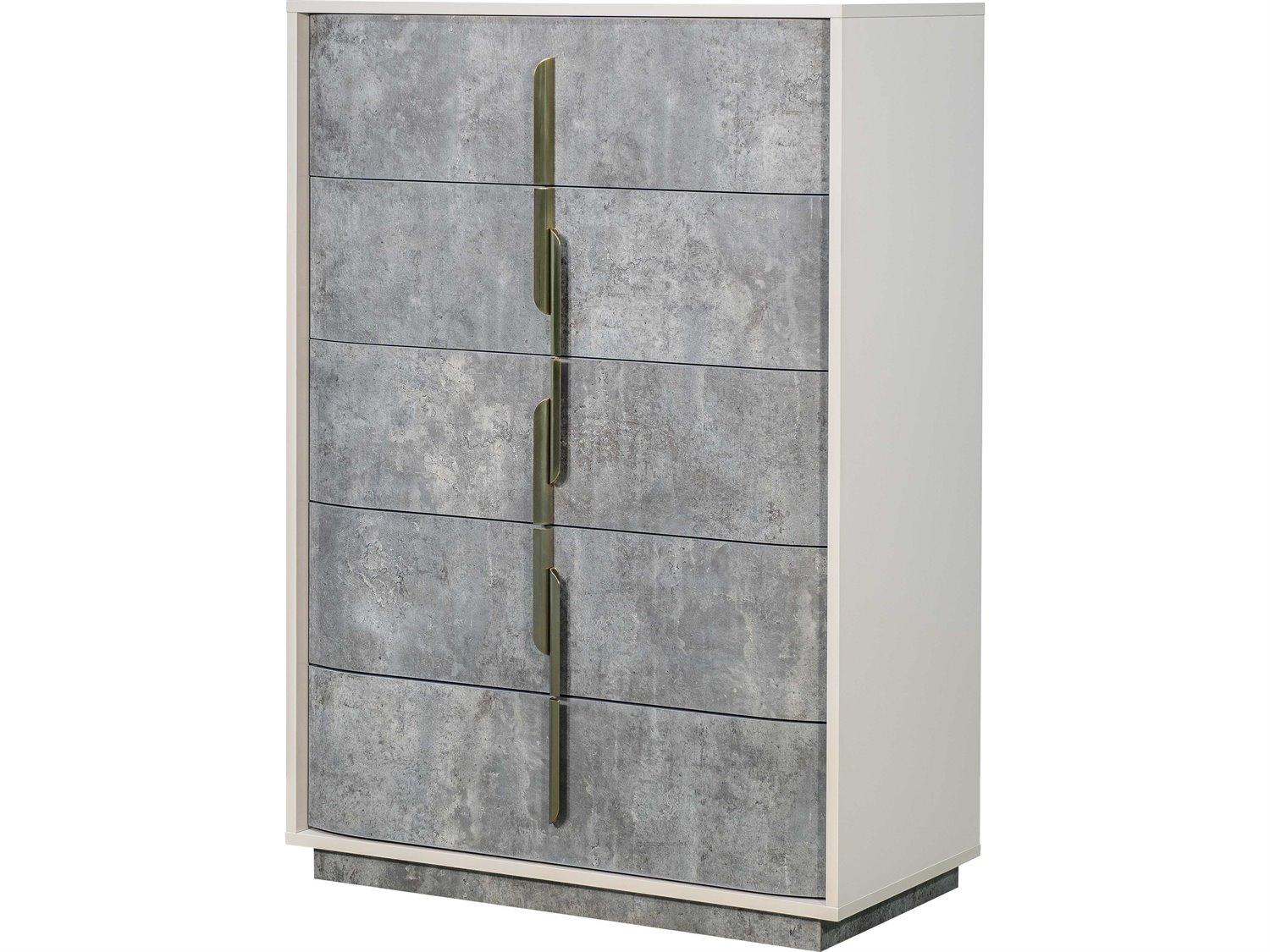 Michael Amini Pavira Stone Gray Accent Chest