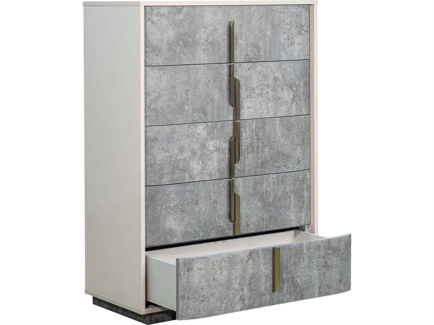 Michael Amini Pavira Stone Gray Accent Chest