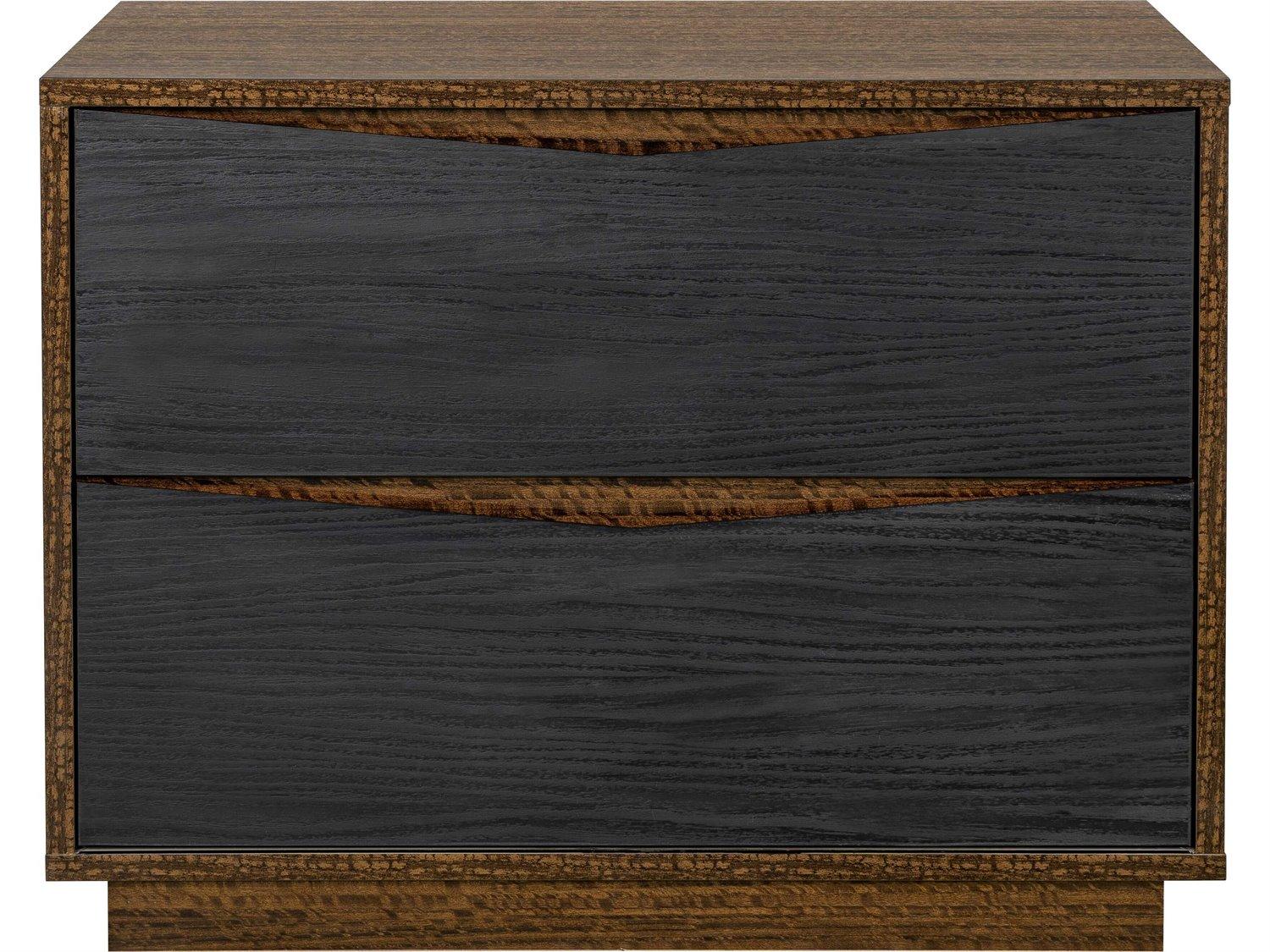 Michael Amini Kayner 2-Drawers Brown Nightstand