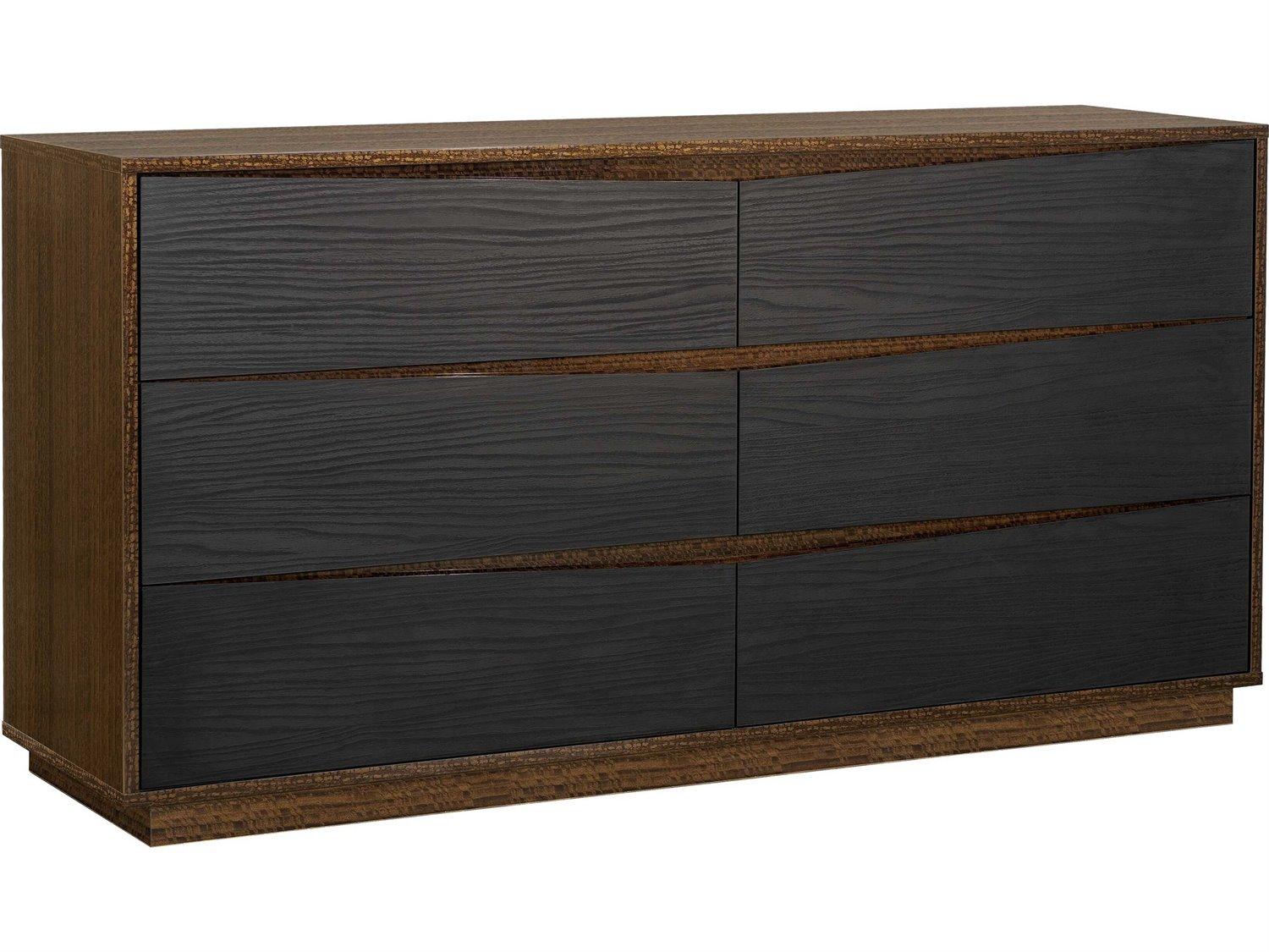 Michael Amini Kayner 6-Drawers Brown Double Dresser