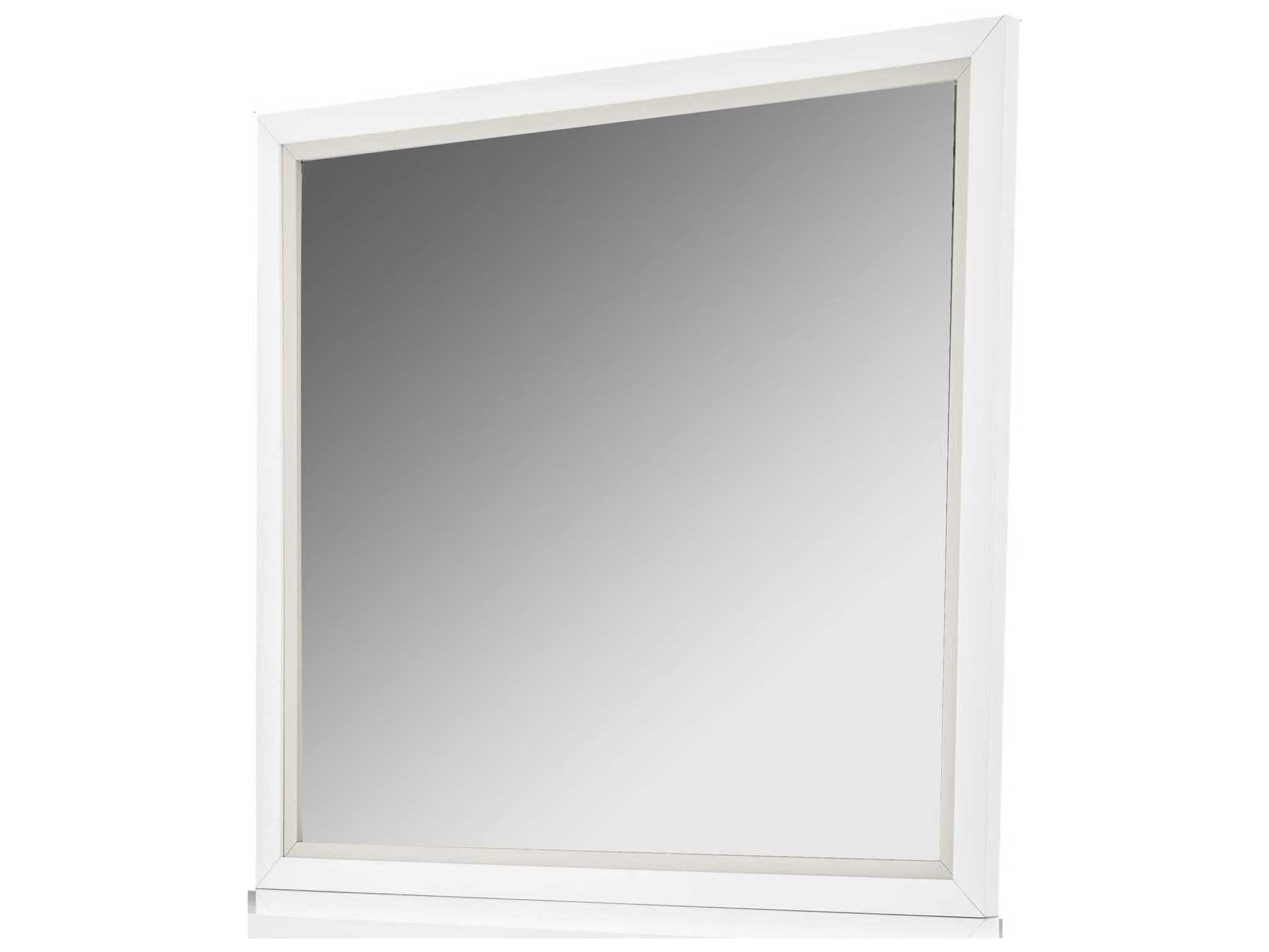 Michael Amini Sky Tower White Cloud Rectangular Dresser Mirror