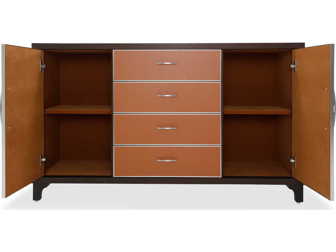Michael Amini 4-Drawers Brown Dresser