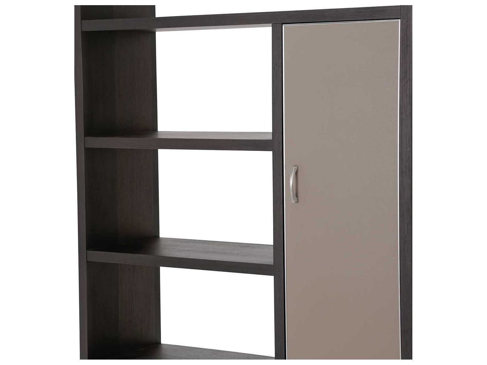 Michael Amini Pebble Grain Taupe Umber Bookcase