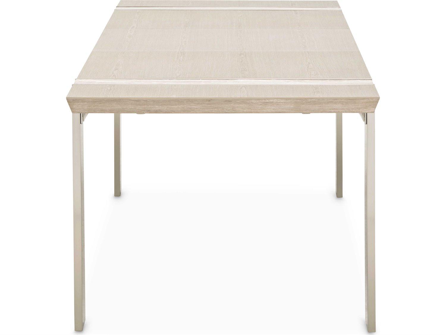 Michael Amini Lotus Bay Rectangular Wood Sand Dining Table