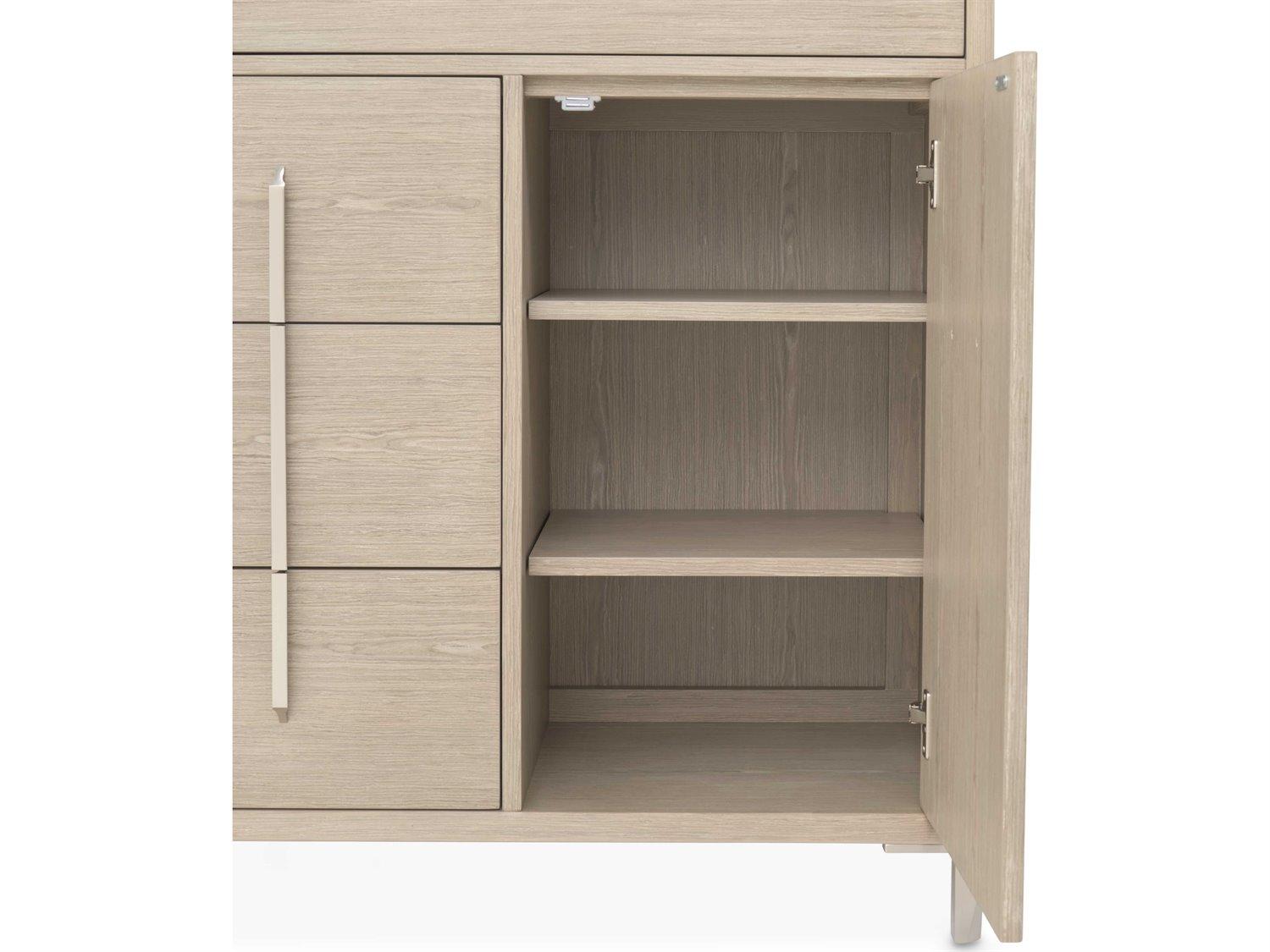 Michael Amini Lotus Bay Sand Beige Rubberwood Accent Chest