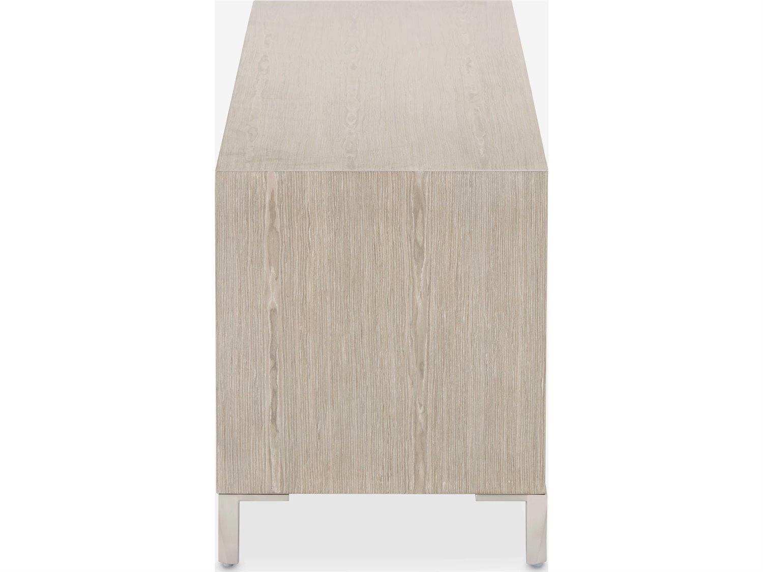 Michael Amini Lotus Bay 74" Rubberwood Sand Media Console