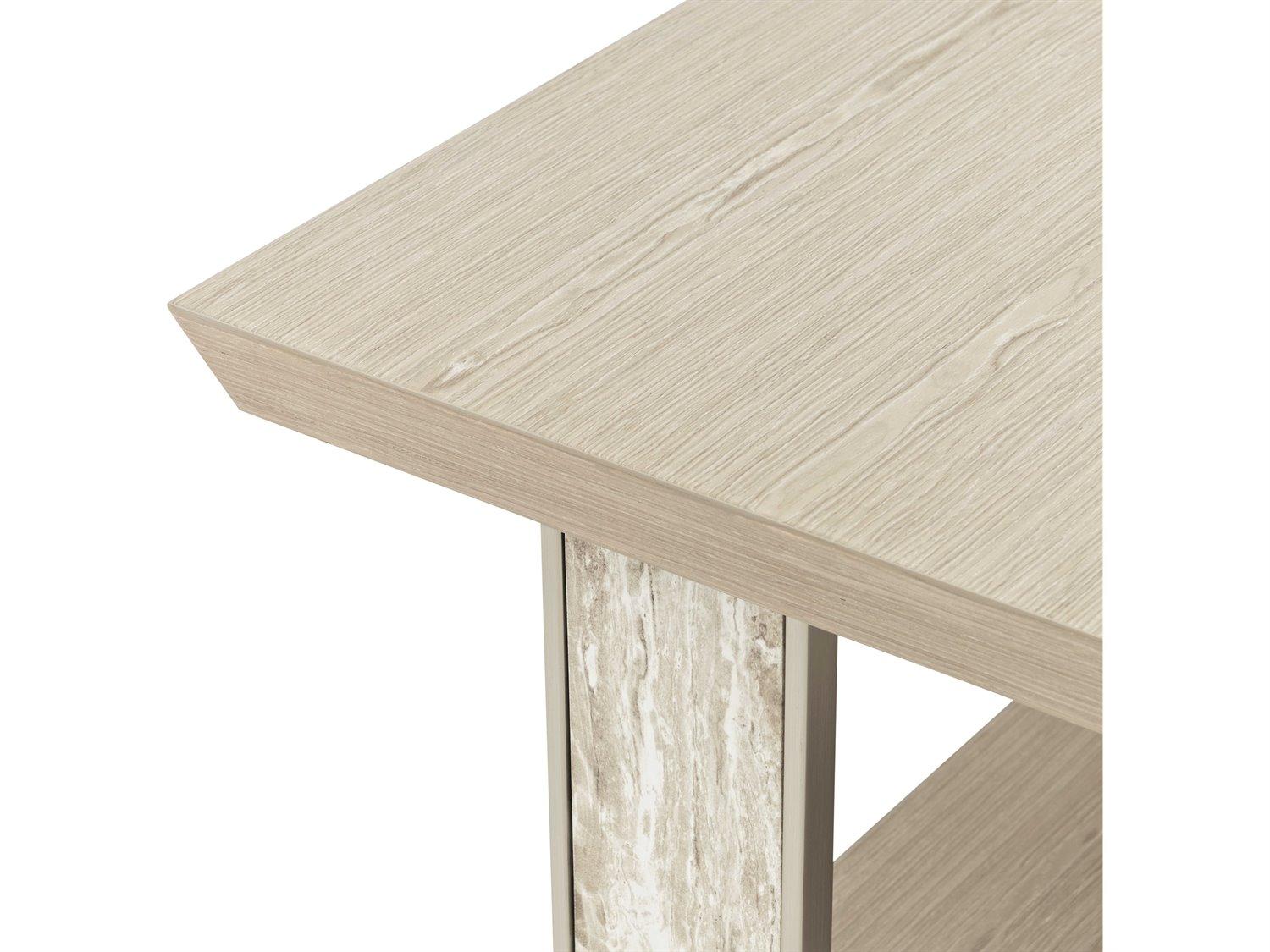 Michael Amini Lotus Bay Rectangular Wood Sand Coffee Table