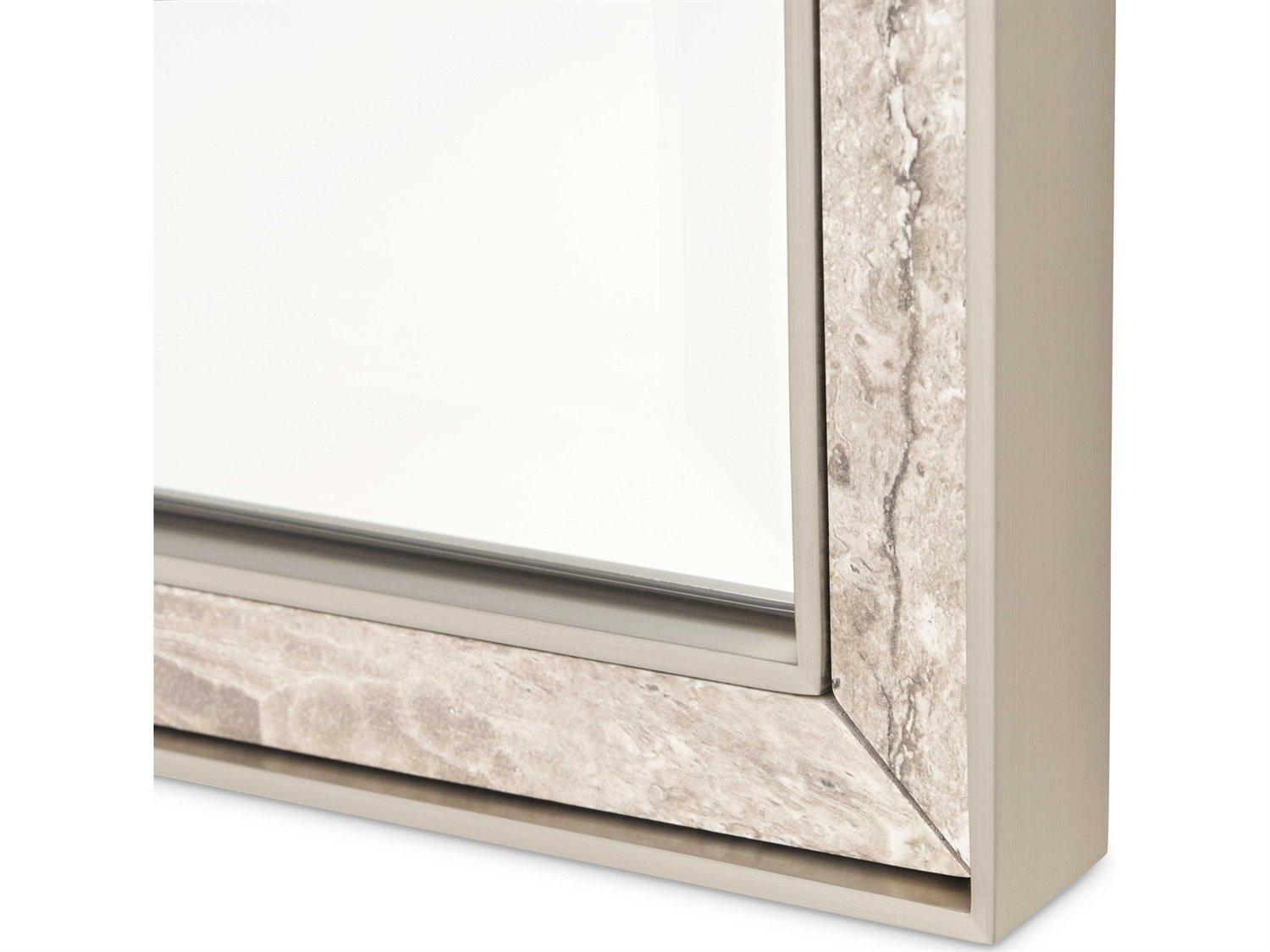 Michael Amini Lotus Bay Sand Square Dresser Mirror