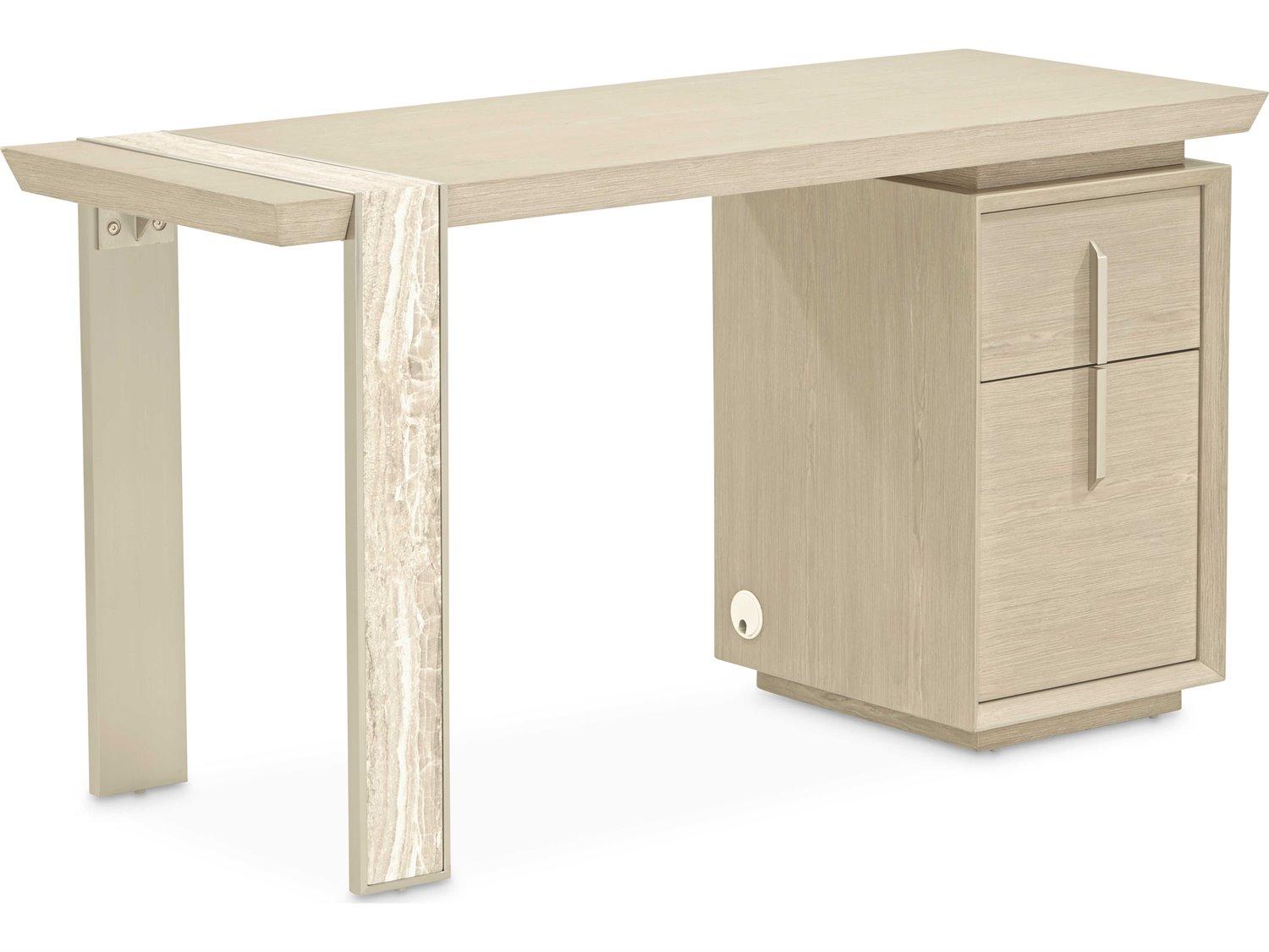 Michael Amini Lotus Bay Sand Rubberwood Vanity Table