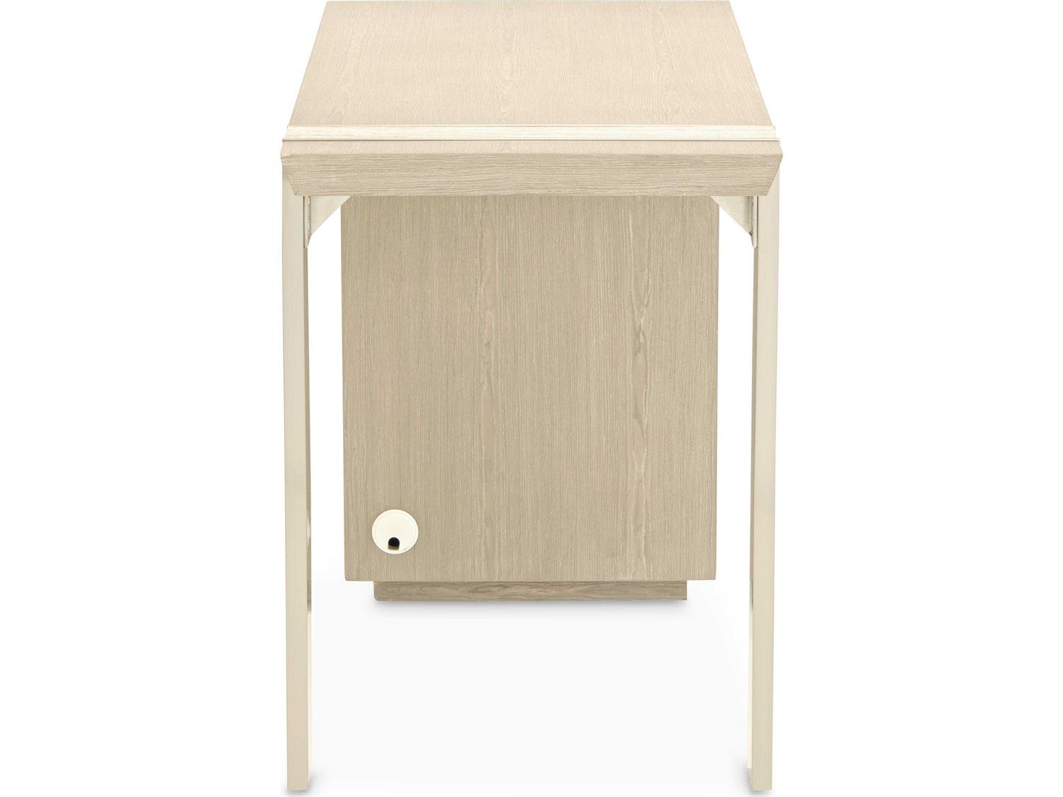 Michael Amini Lotus Bay Sand Rubberwood Vanity Table