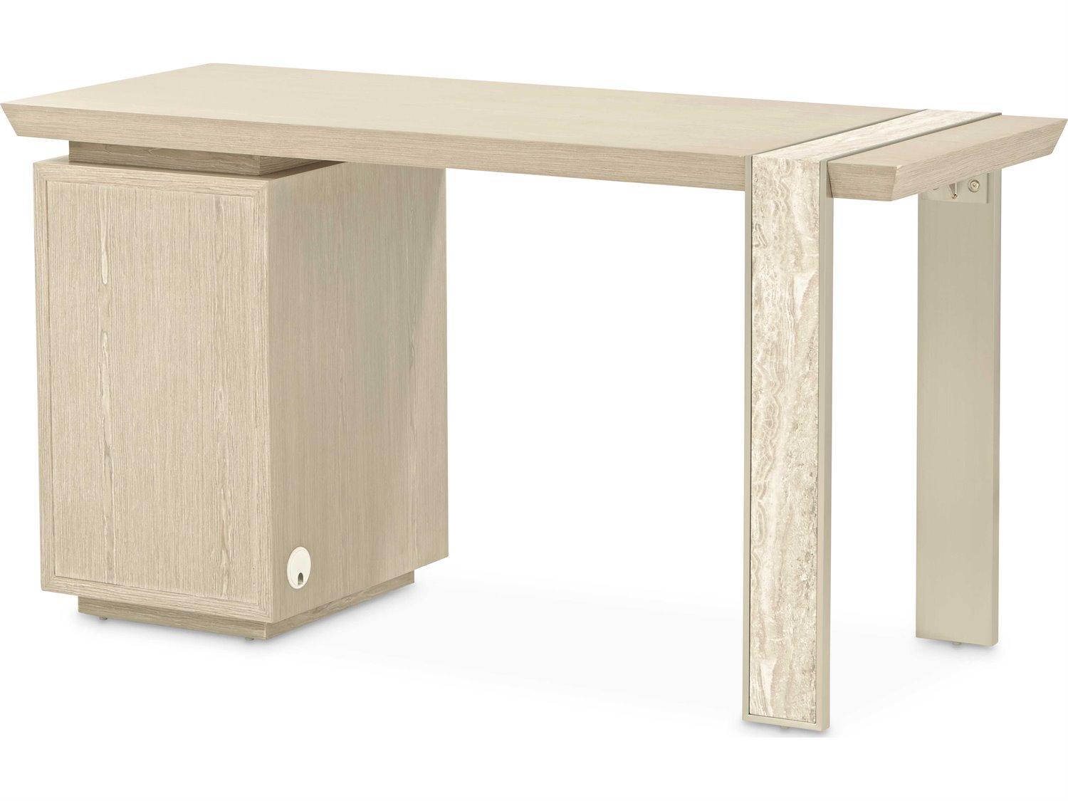 Michael Amini Lotus Bay Sand Rubberwood Vanity Table