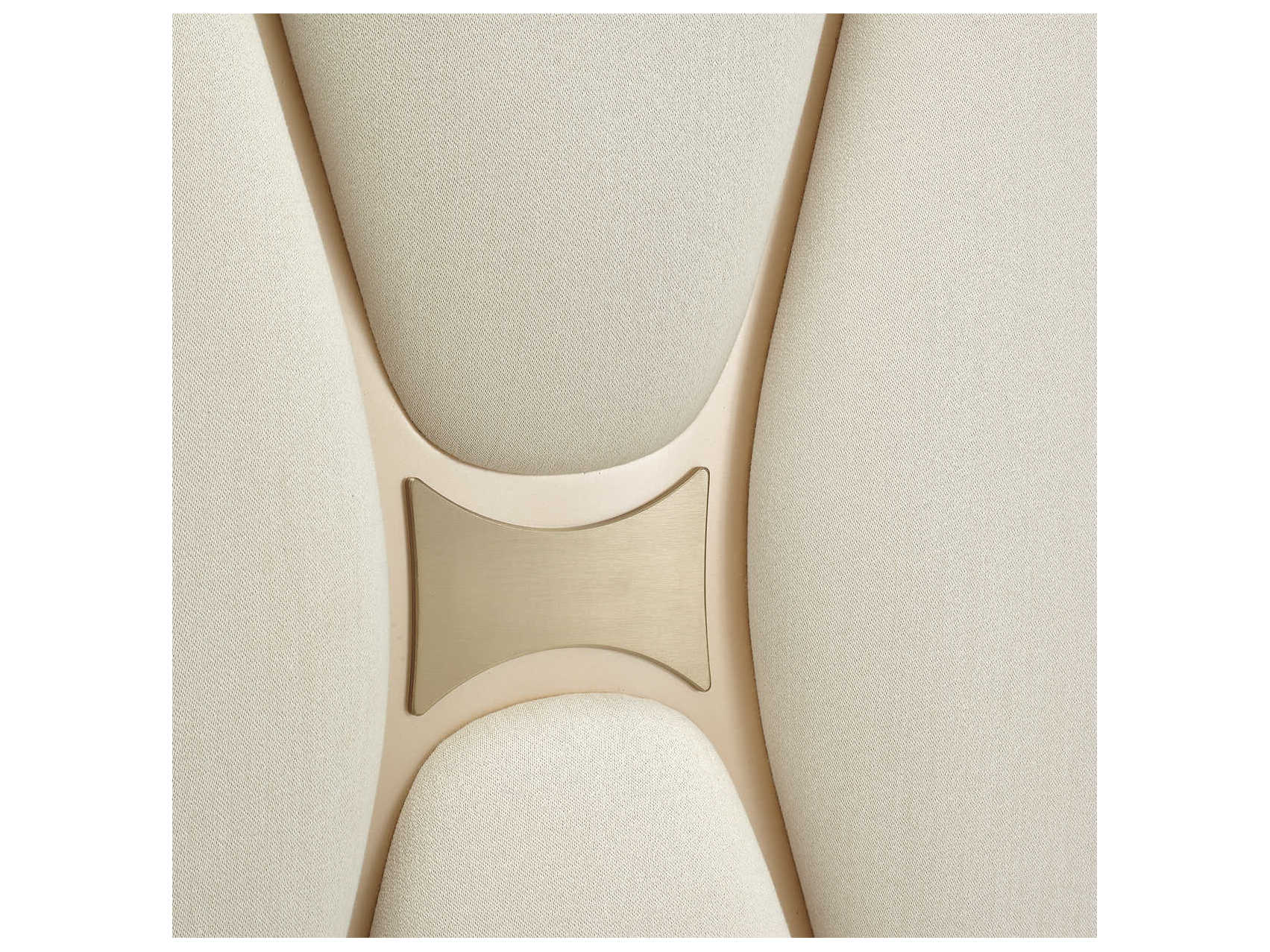 Michael Amini La Rachelle Champagne White Birch Wood Upholstered Queen Panel Bed