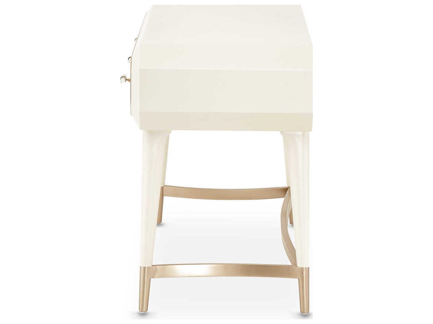 Luxecor Gilded Champagne Birch Wood Vanity Table