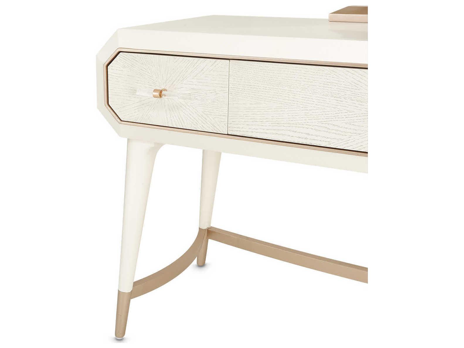 Luxecor Gilded Champagne Birch Wood Vanity Table