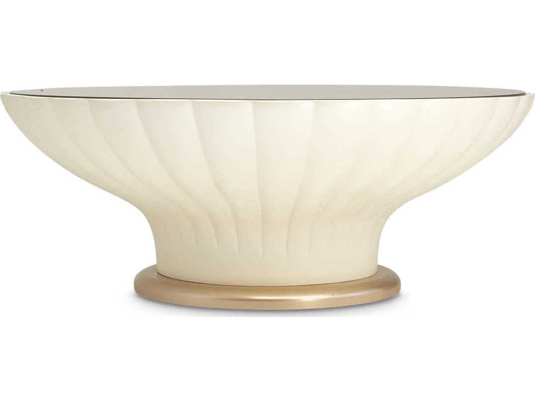 Michael Amini La Rachelle Round Glass Champagne Cocktail Table