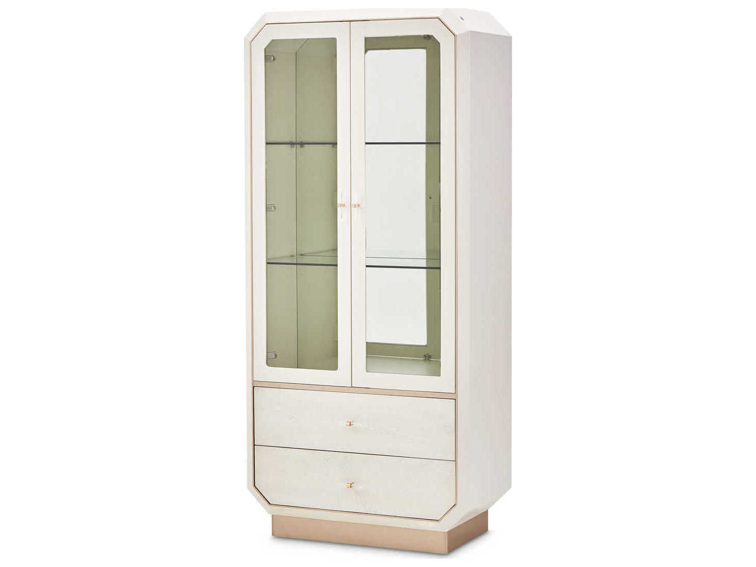 Michael Amini La Rachelle Solid Wood Champagne Display Cabinet